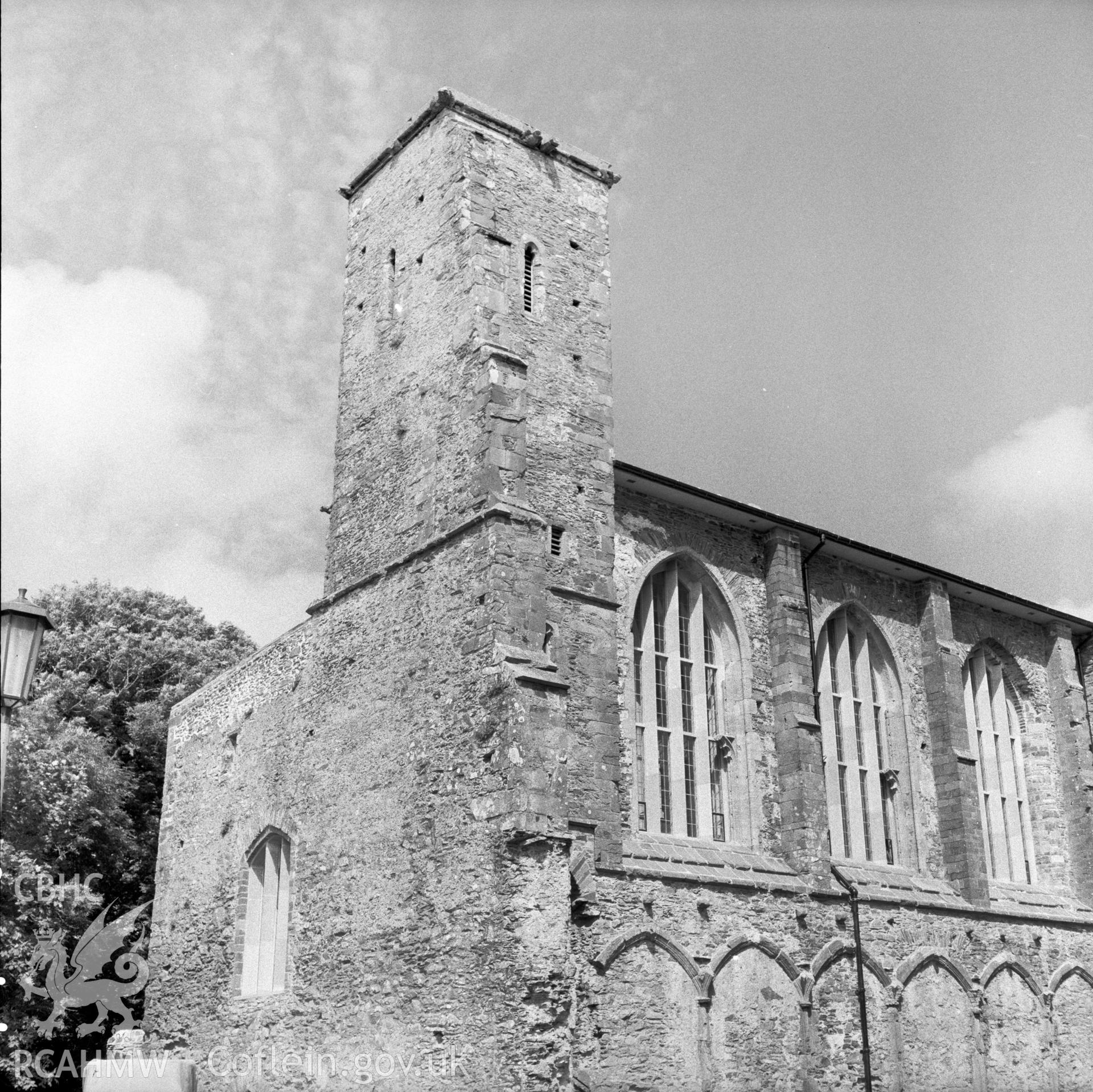 Digital copy of an acetate negative showing Close Wall, St Davids, 13th September 1967.