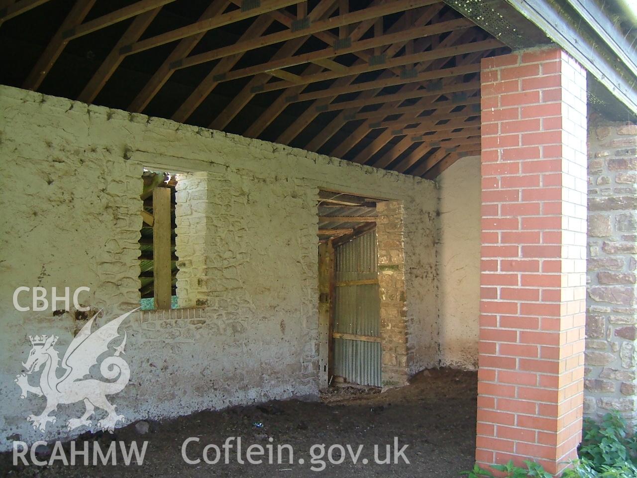 Colour digital photgraph of barn from an Archaeological Building Recording of Hillside Barn, Llanvaches, Monmouthshire, which was conducted by Cambrian Archaeological Projects.