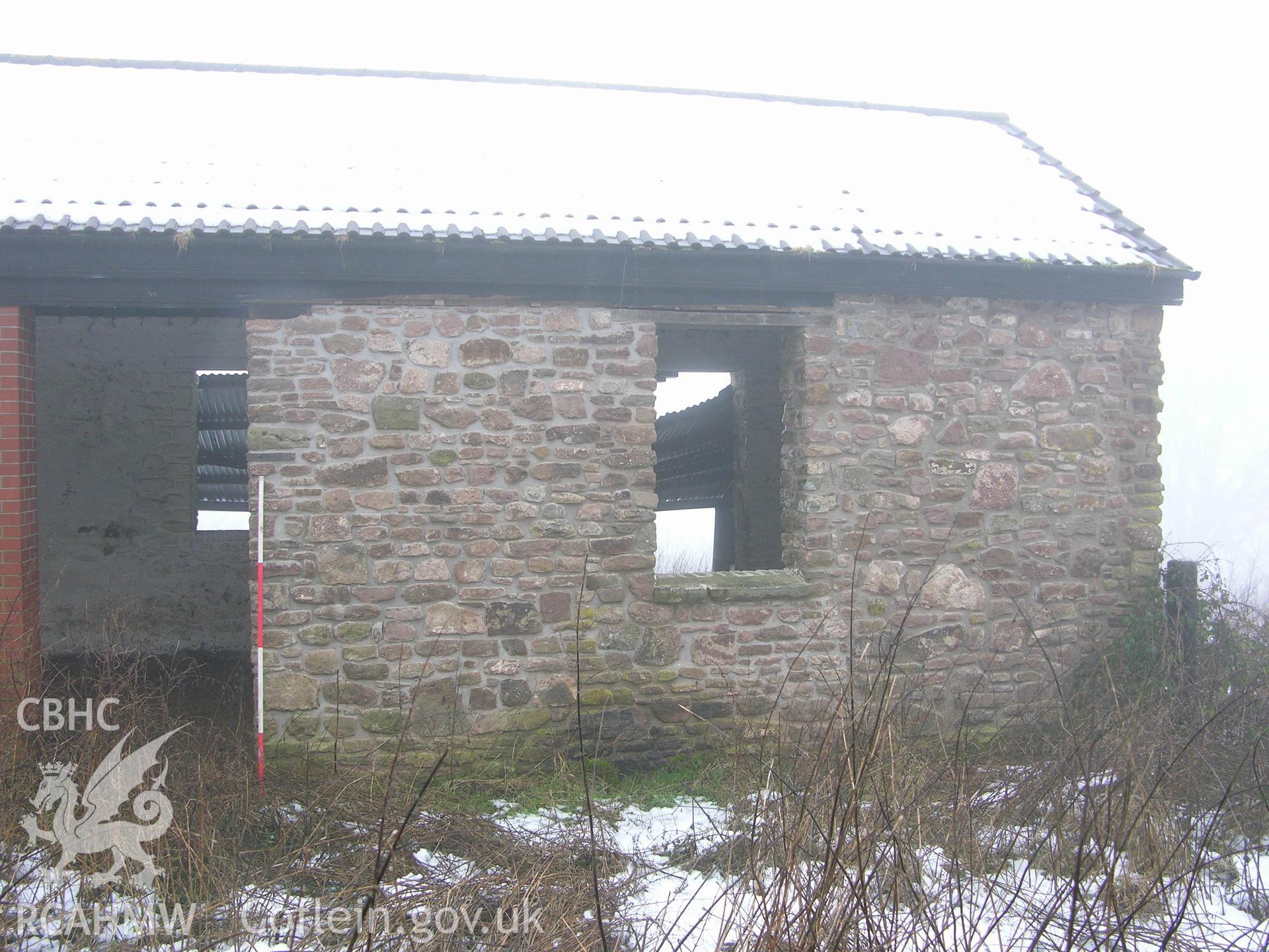 Digital photograph of a general view of the barns exterior, from an Archaeological Building Recording of Hillside Barn, Llanvaches, Monmouthshire, which was conducted by Cambrian Archaeological Projects.