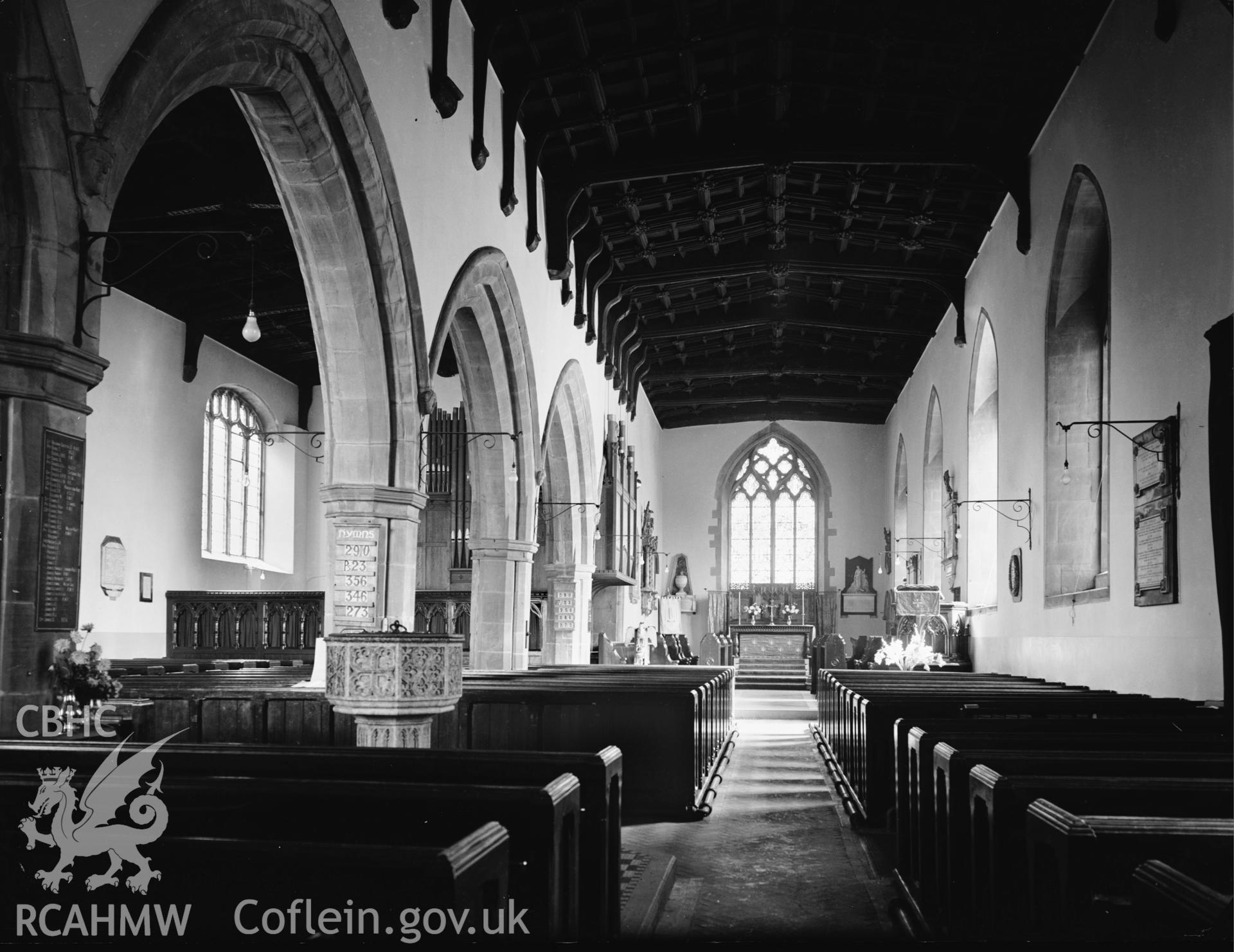 Looking east in south nave