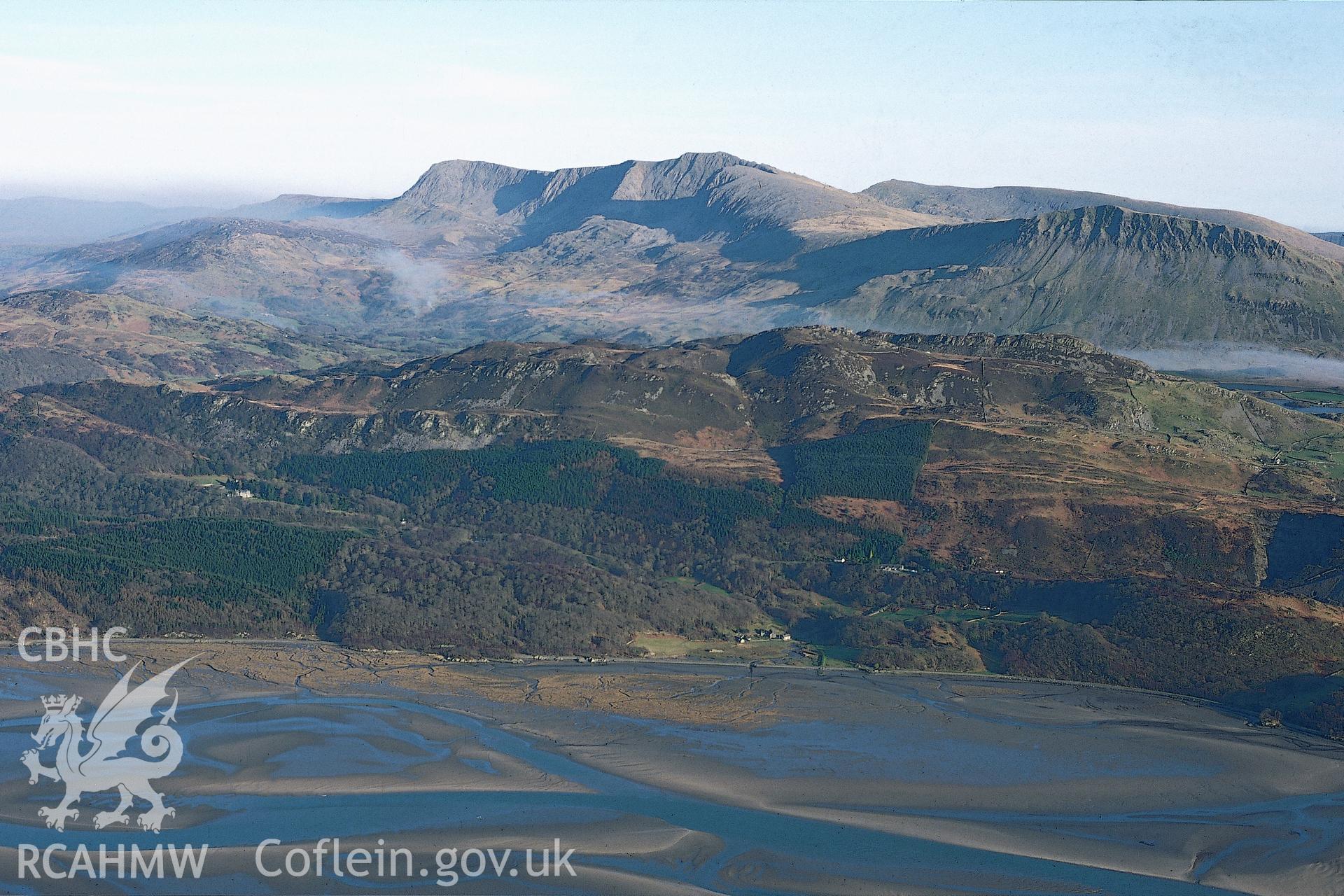 Slide of RCAHMW colour oblique aerial photograph of Cadair Idris And Mawddach, taken by T.G. Driver, 17/3/1999.