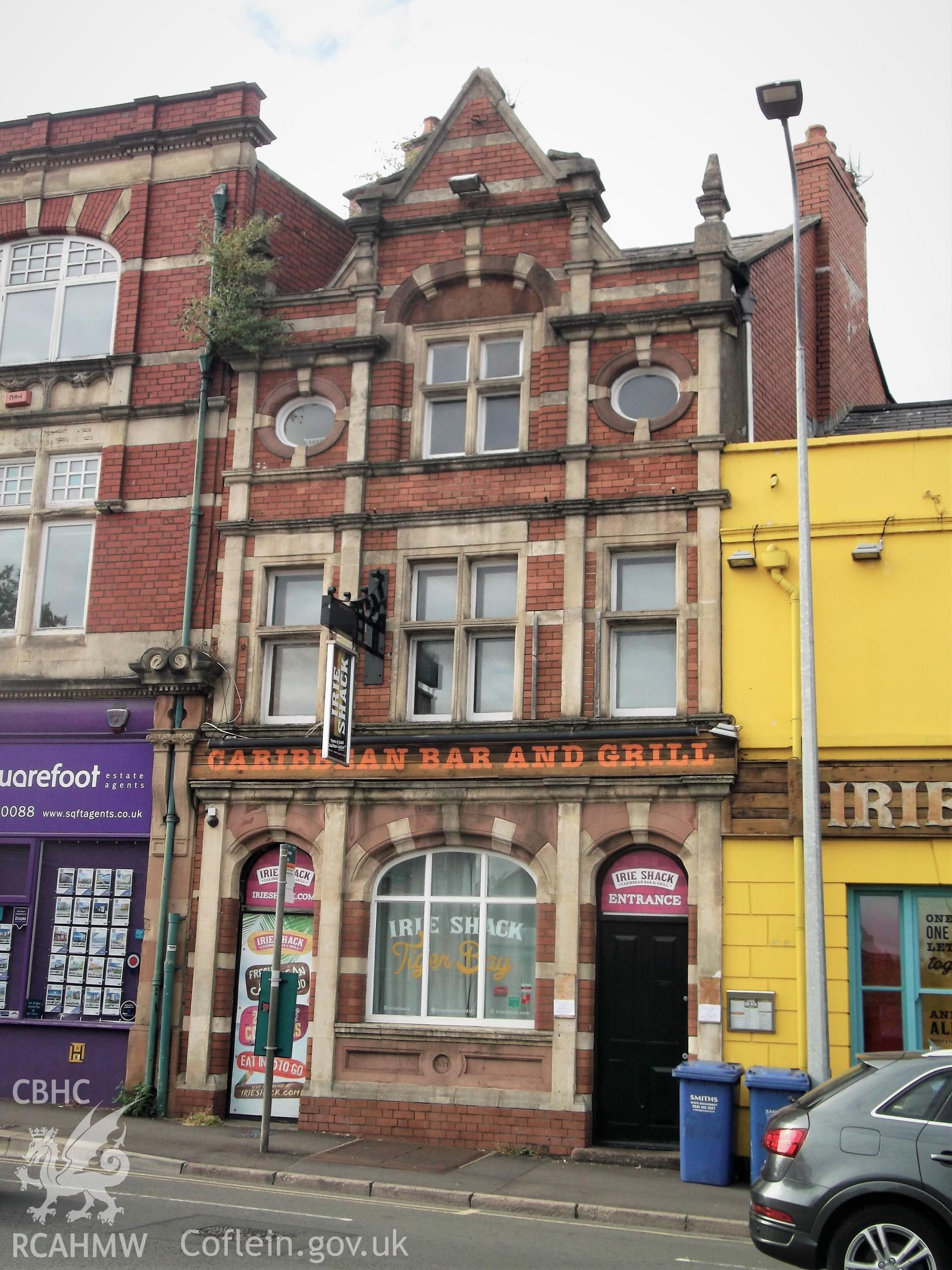 Colour photograph showing exterior of White Hart Inn at 66 James Street, Butetown, Cardiff. Photographed during survey conducted by Adam N. Coward on 17th July 2018.