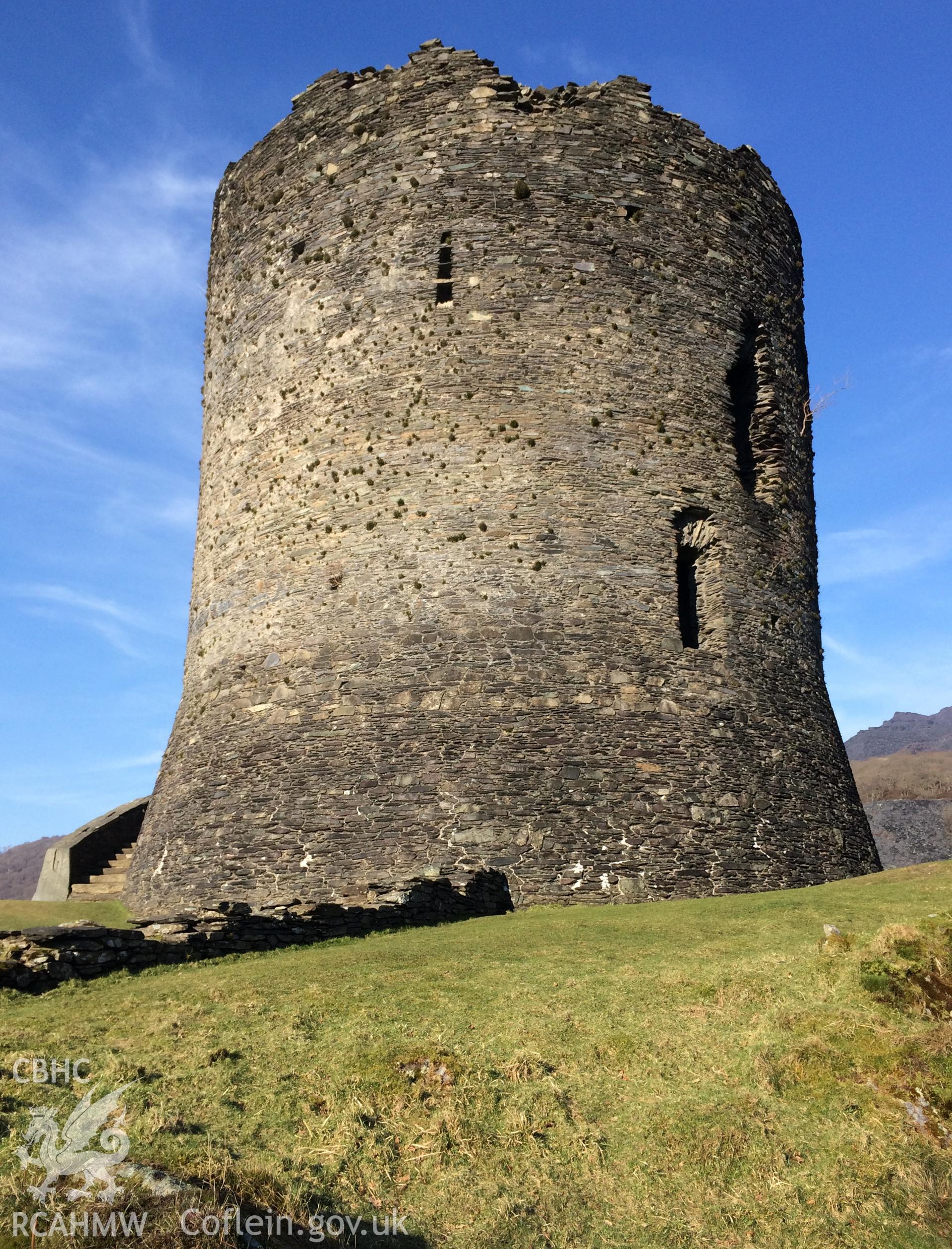 Photo showing view of Dolbadarn Castle, taken by Paul R. Davis, 28th February 2018.