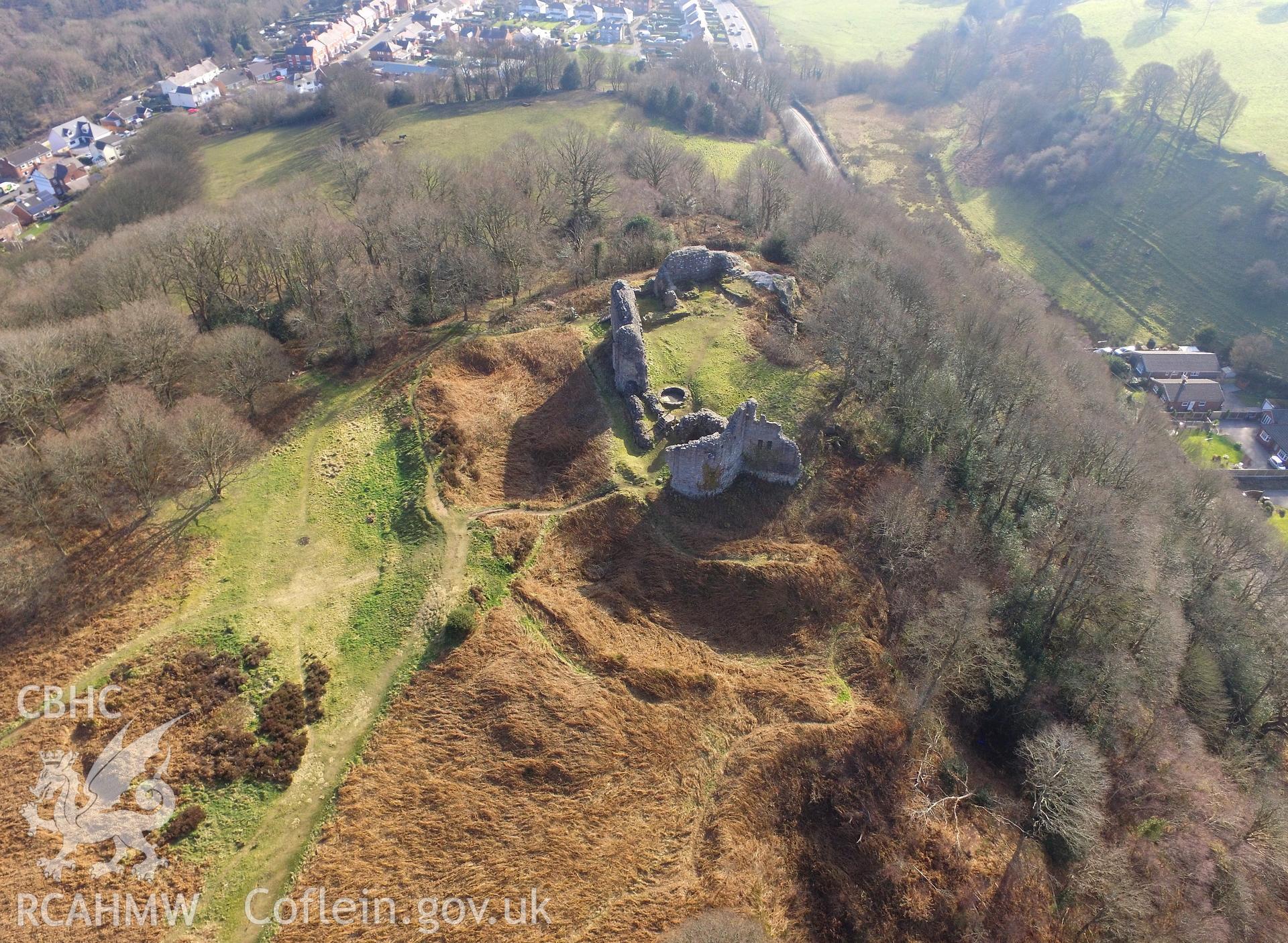 Colour photo showing view of Caergwrle, taken by Paul R. Davis, 9th March 2018.