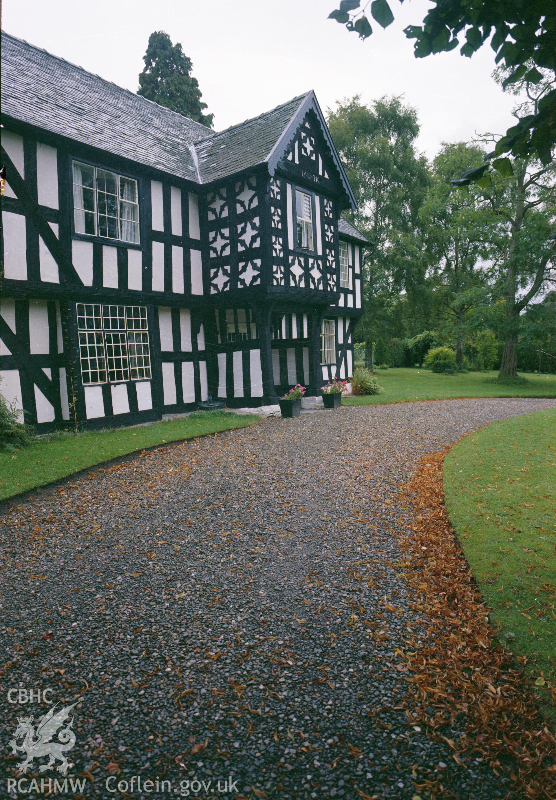 Digital copy of a colour negative showing view of The Old Vicarage, Berriew, taken by RCAHMW.