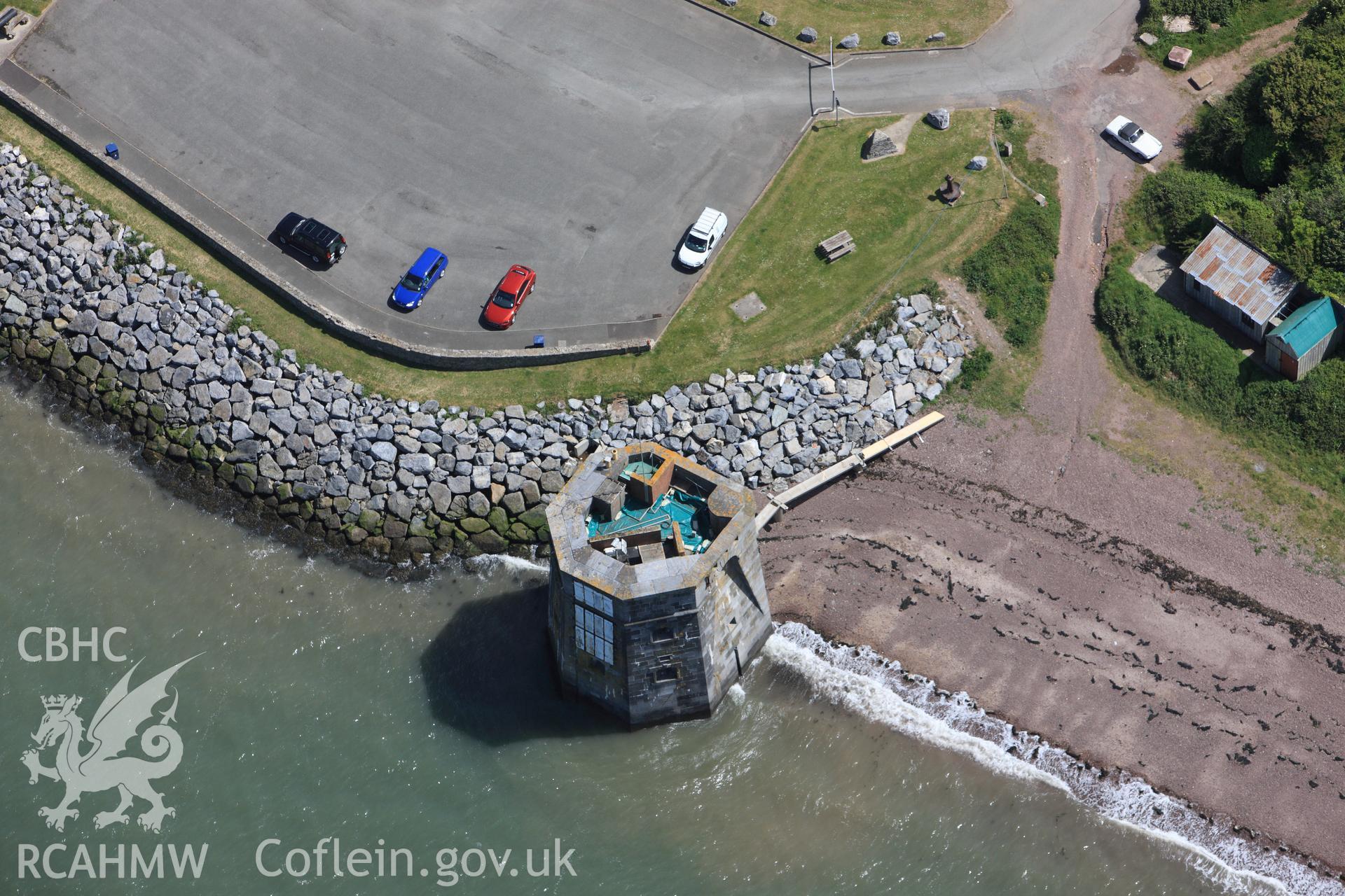 RCAHMW colour oblique photograph of West Martello Tower. Taken by Toby Driver on 24/05/2011.