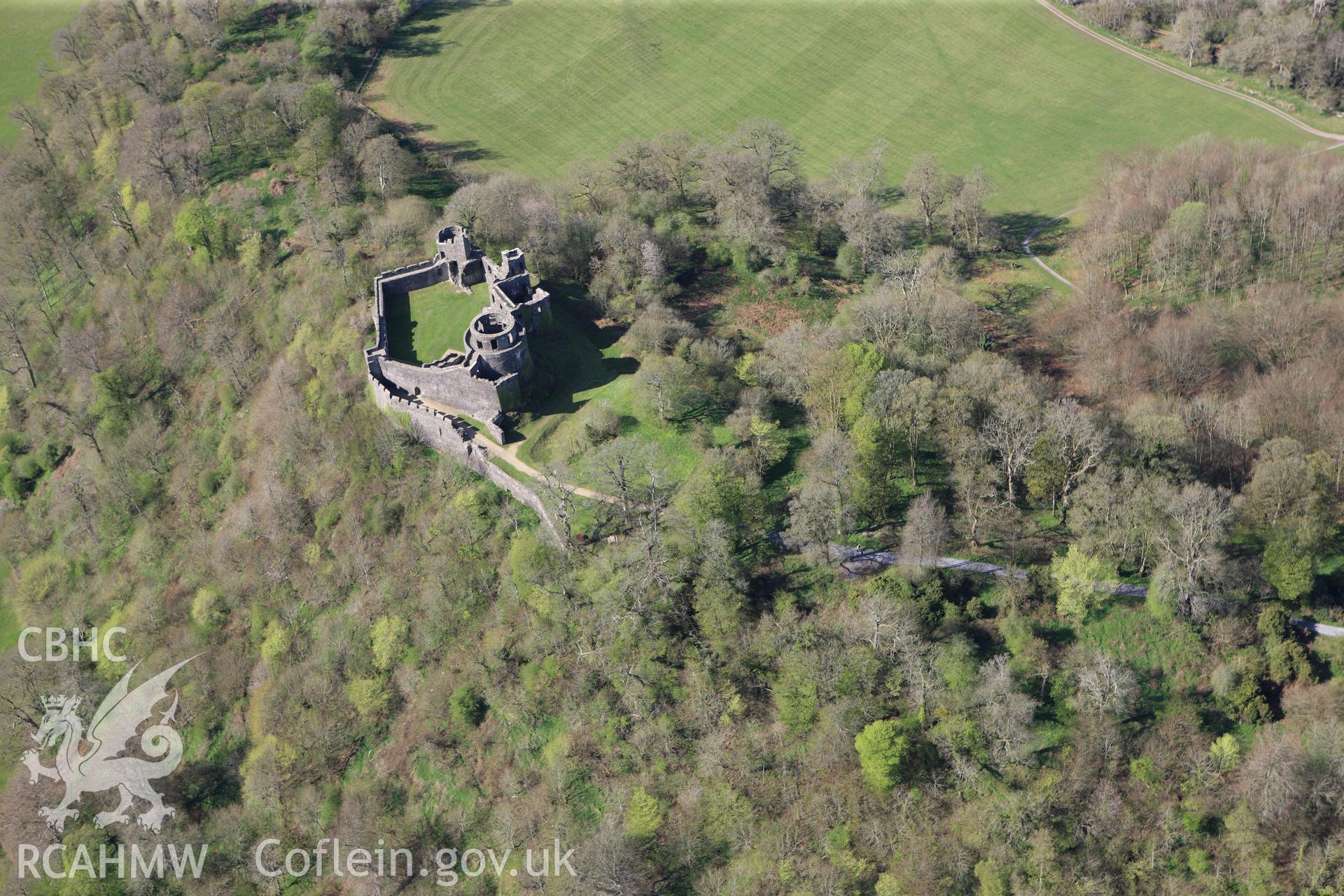 RCAHMW colour oblique photograph of Dinefwr Castle. Taken by Toby Driver on 08/04/2011.