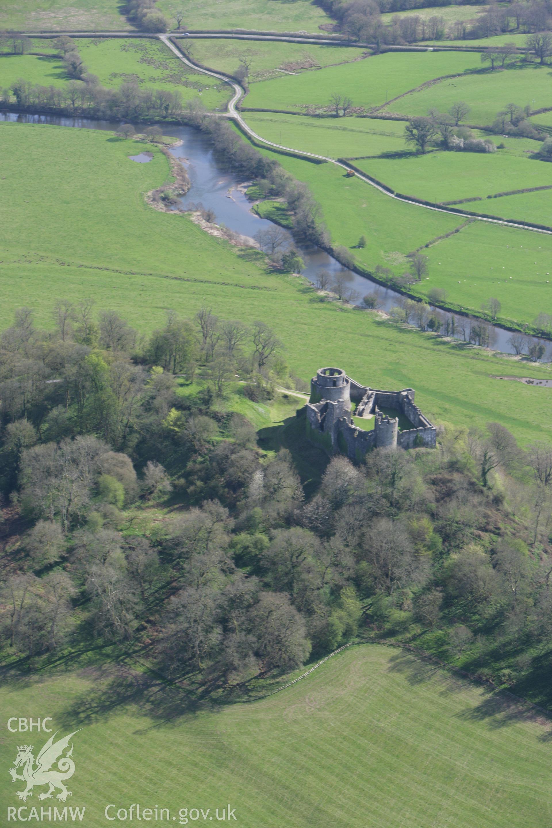 RCAHMW colour oblique photograph of Dinefwr Castle. Taken by Toby Driver on 08/04/2011.