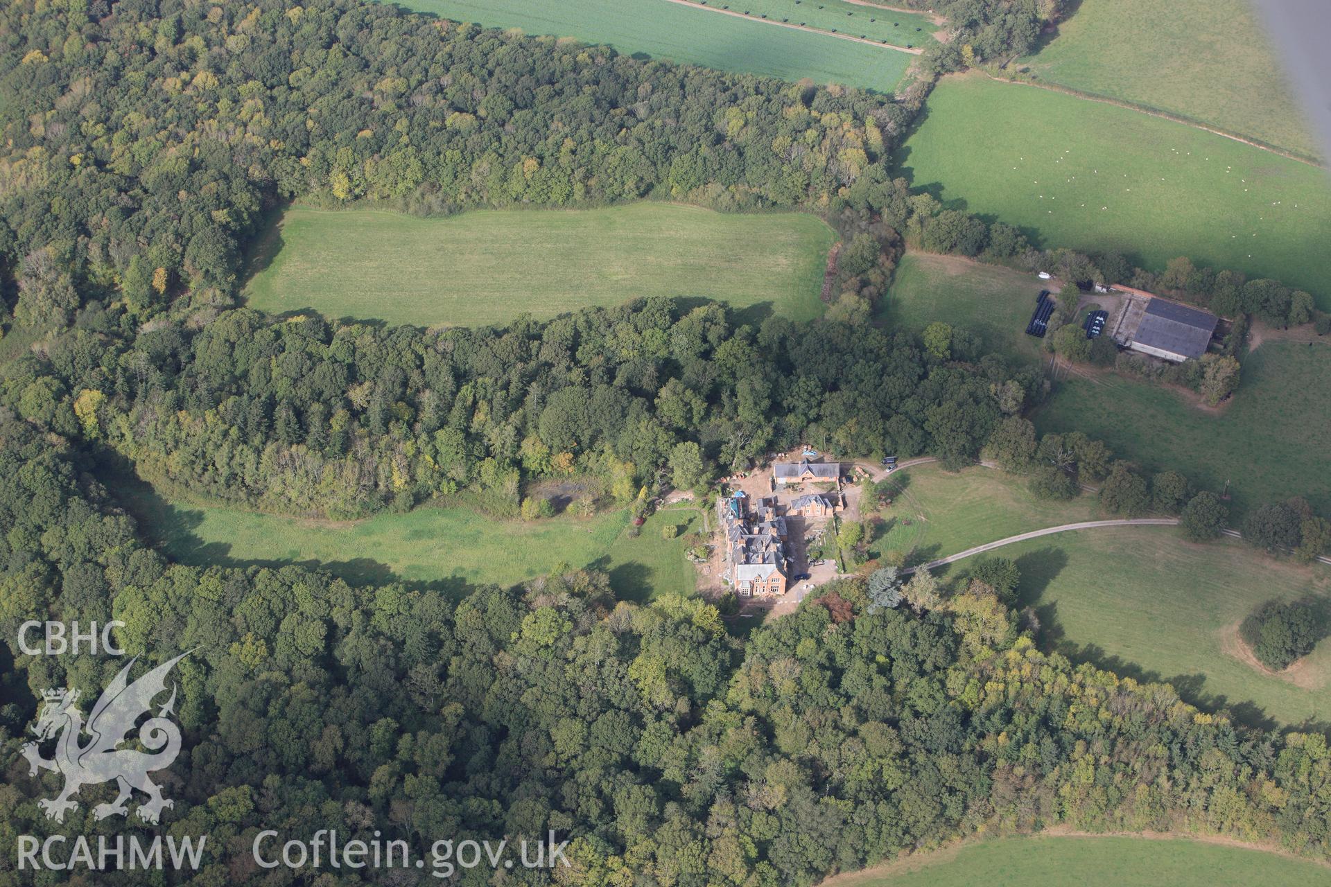 RCAHMW colour oblique photograph of Nantlys, Nantllys. Taken by Toby Driver on 04/10/2011.