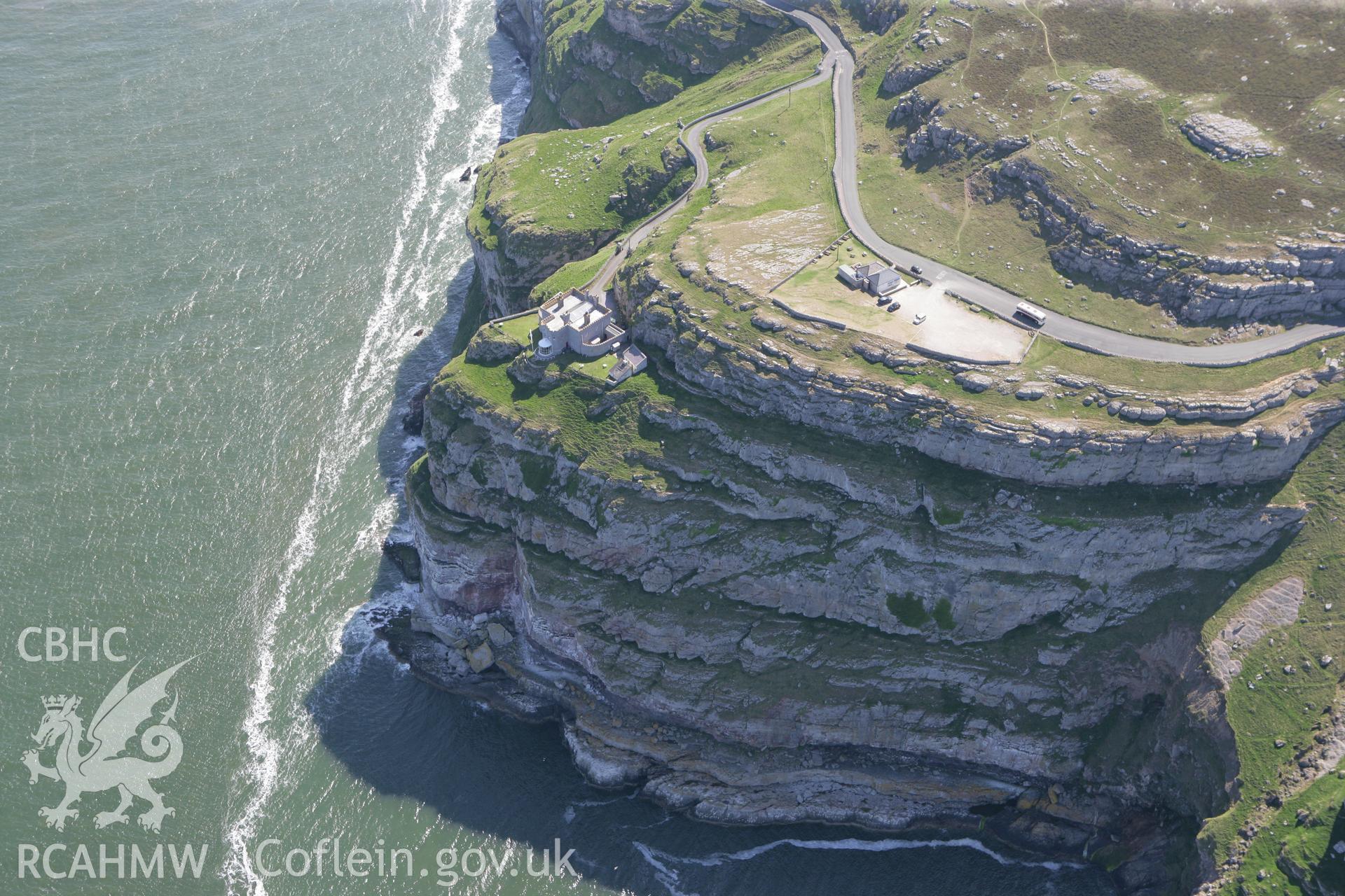 RCAHMW colour oblique photograph of Great Orme's Head Lighthouse. Taken by Toby Driver on 03/05/2011.