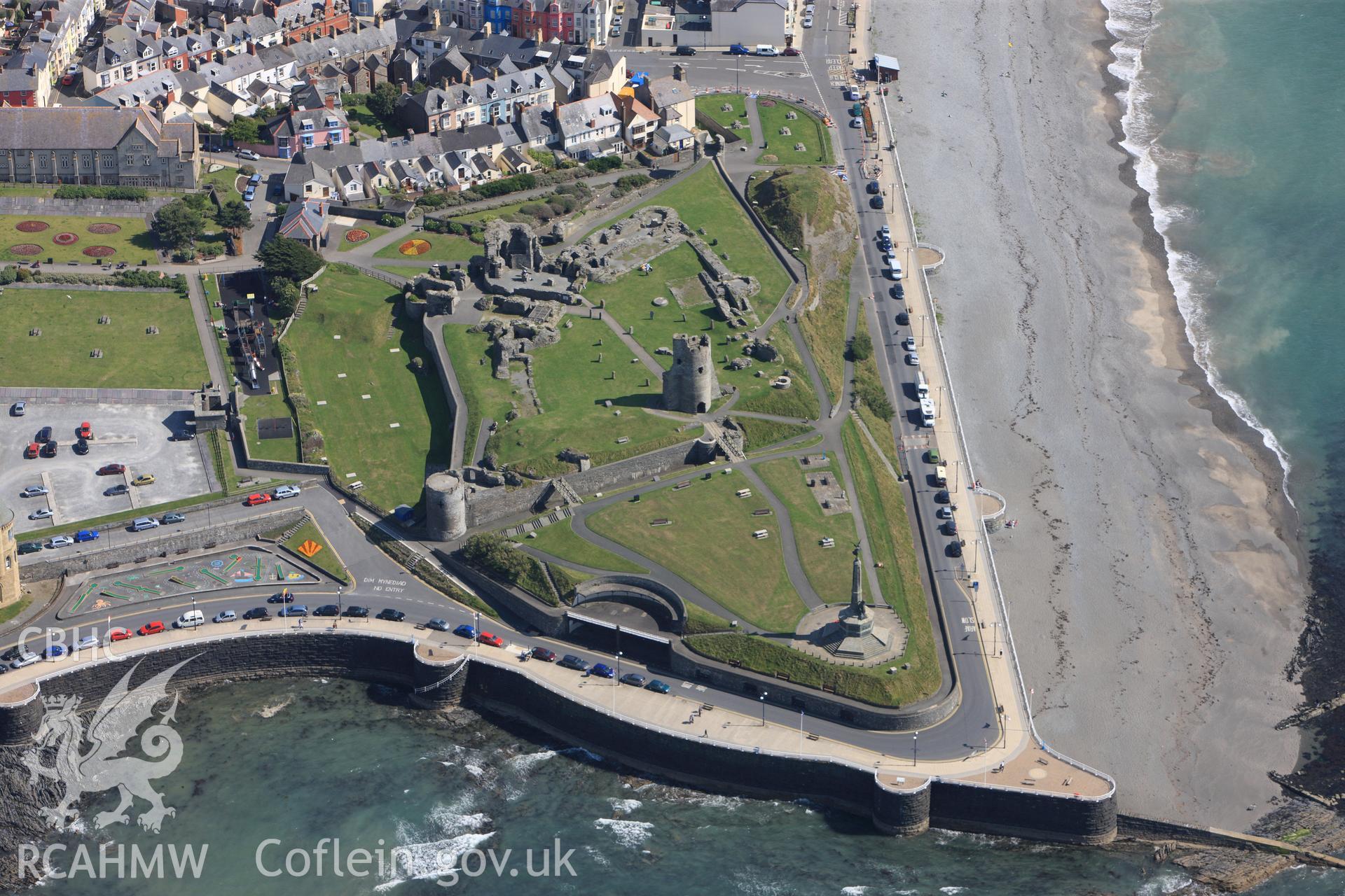RCAHMW colour oblique photograph of Aberystwyth Castle. Taken by Toby Driver and Oliver Davies on 28/06/2011.