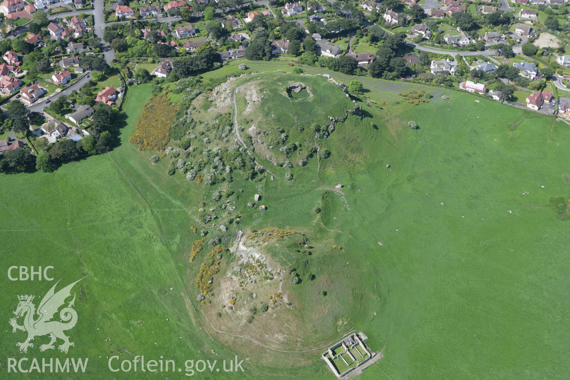 RCAHMW colour oblique photograph of Deganwy Castle. Taken by Toby Driver on 03/05/2011.