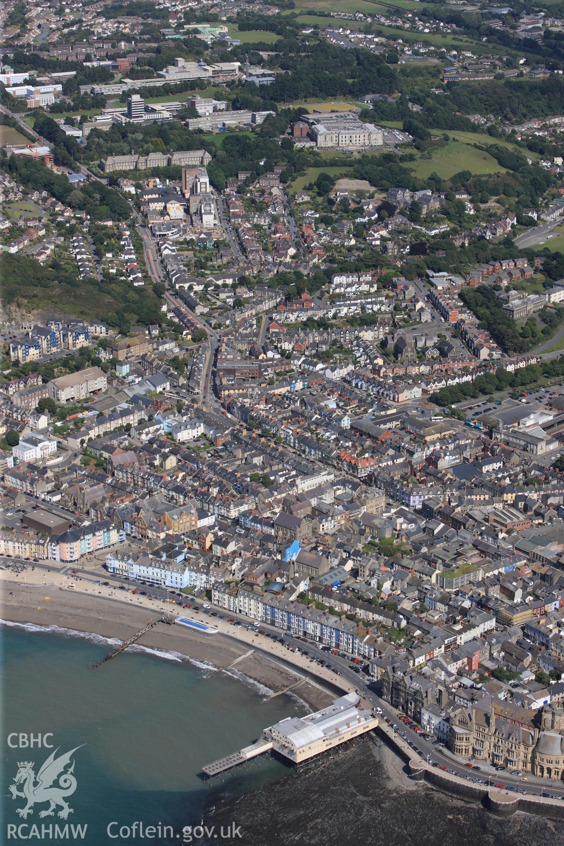 RCAHMW colour oblique photograph of Aberystwyth. Taken by Toby Driver and Oliver Davies on 28/06/2011.