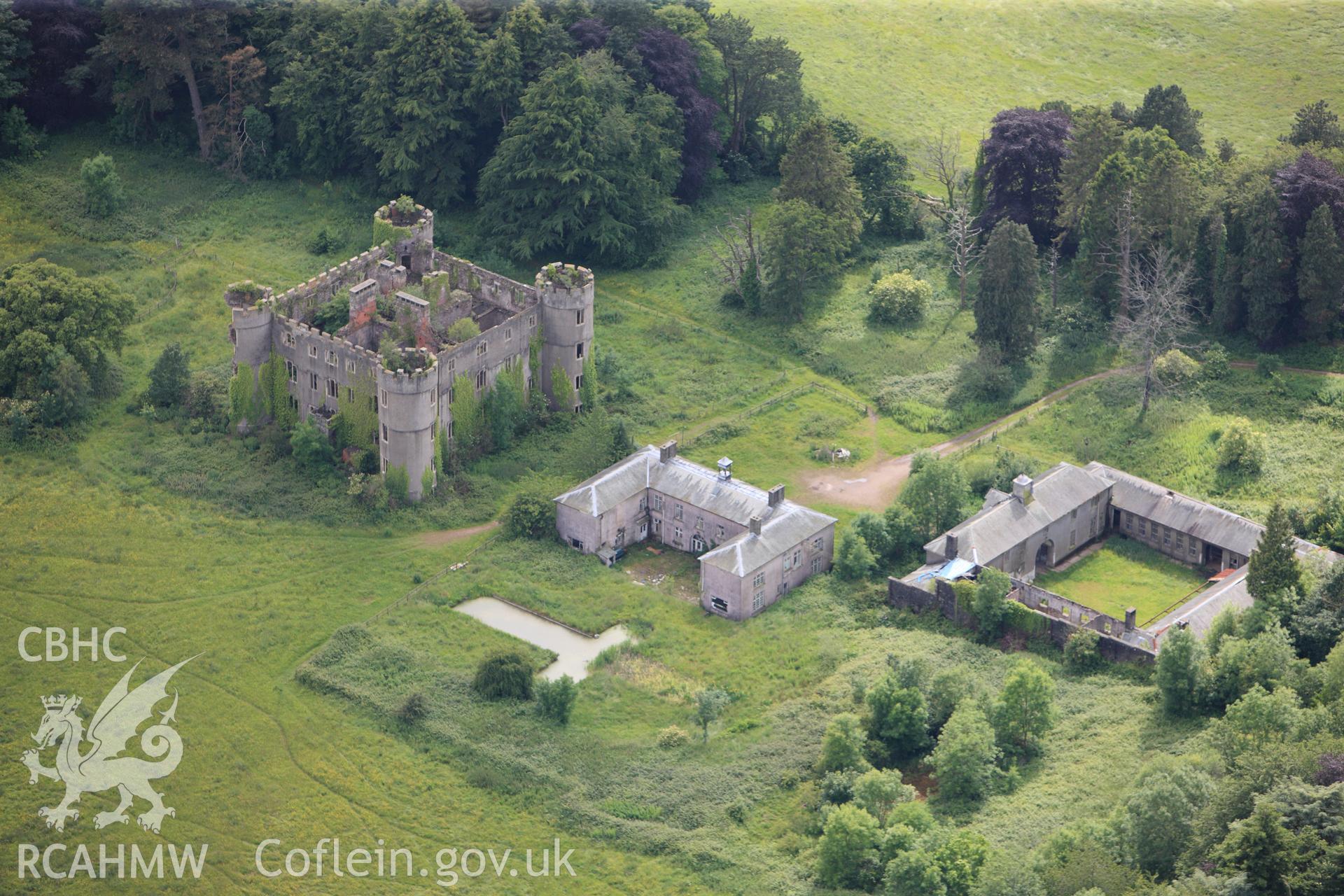 RCAHMW colour oblique photograph of Ruperra Castle. Taken by Toby Driver on 13/06/2011.