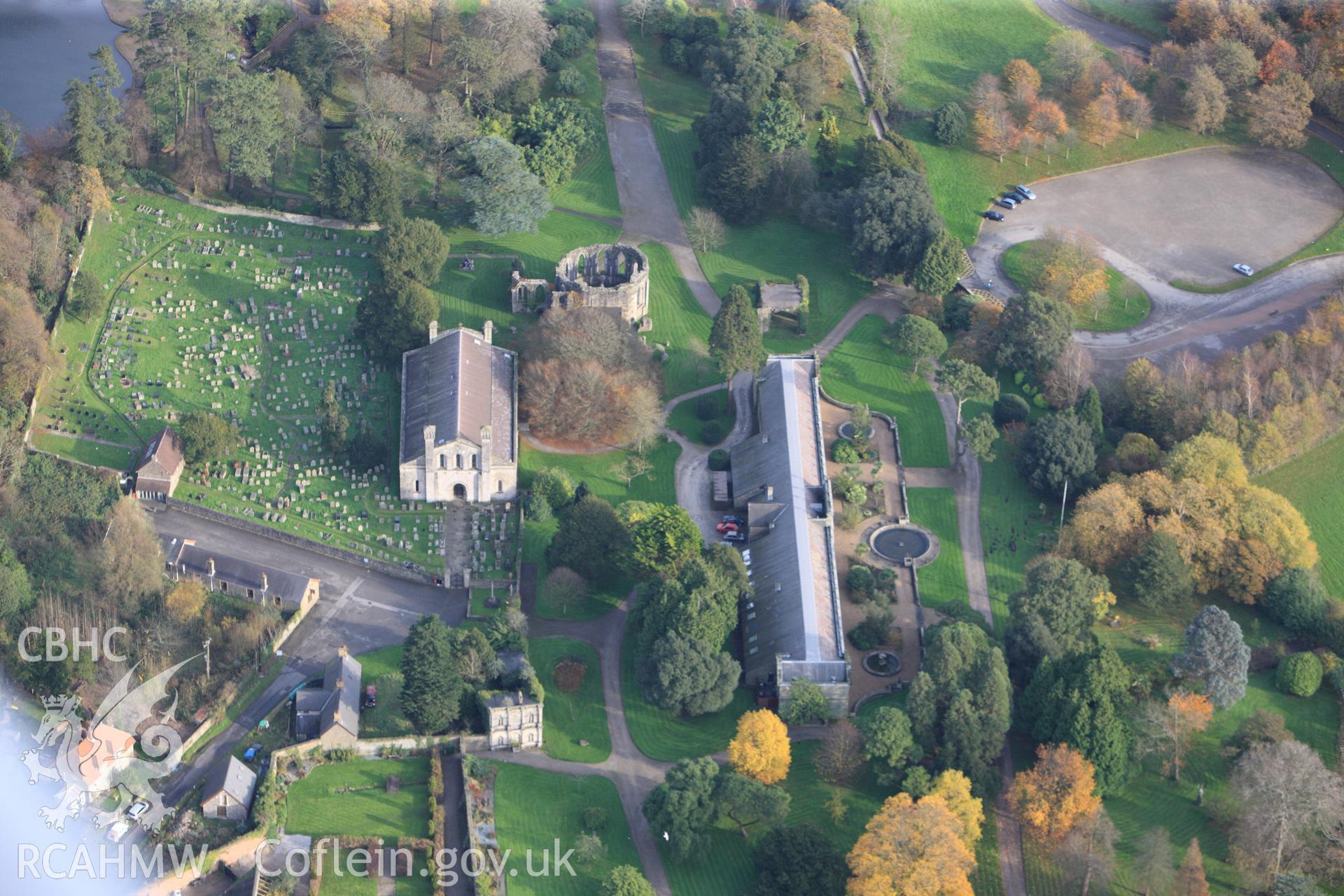 RCAHMW colour oblique photograph of Margram Abbey. Taken by Toby Driver on 17/11/2011.