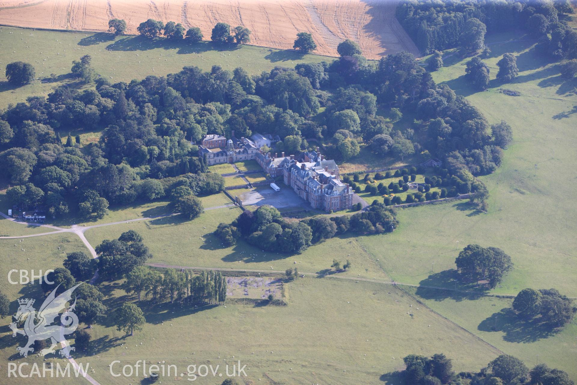 RCAHMW colour oblique photograph of Bodelwyddan Castle. Taken by Toby Driver and Oliver Davies on 27/07/2011.