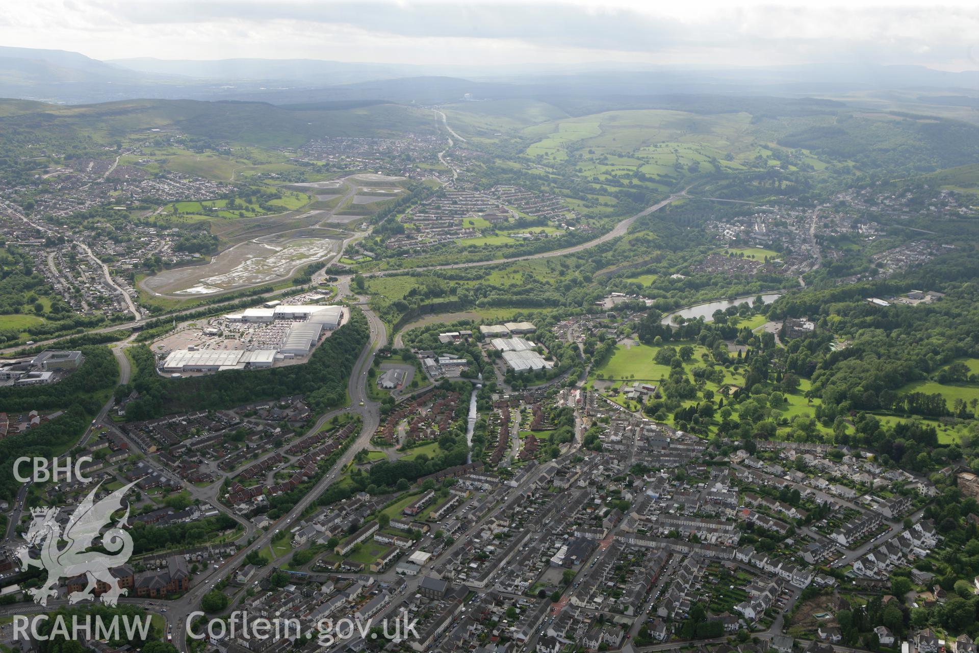 RCAHMW colour oblique photograph of Merthyr Tydfil. Taken by Toby Driver on 13/06/2011.