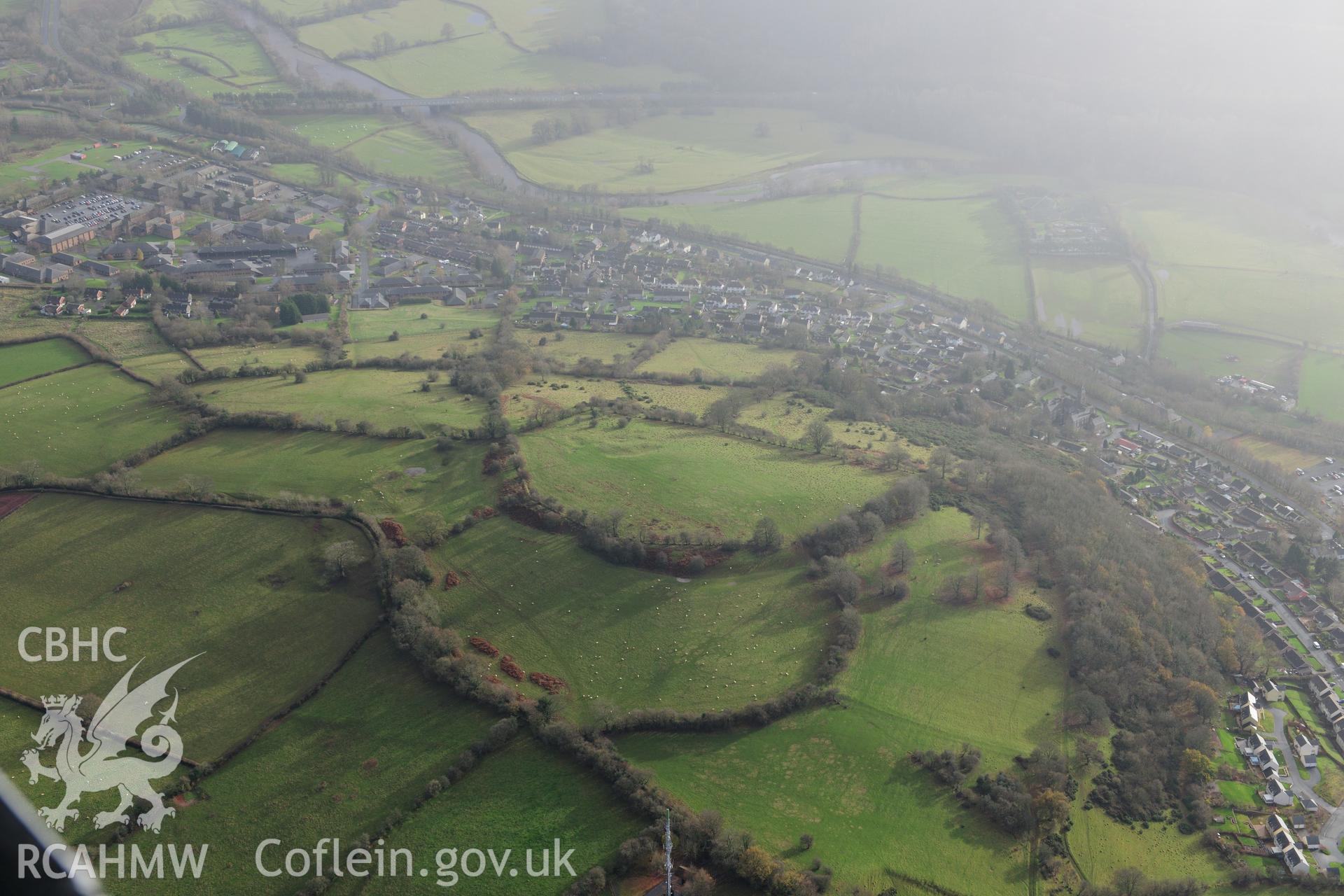 RCAHMW colour oblique photograph of Slwch Tump hillfort. Taken by Toby Driver on 23/11/2012.