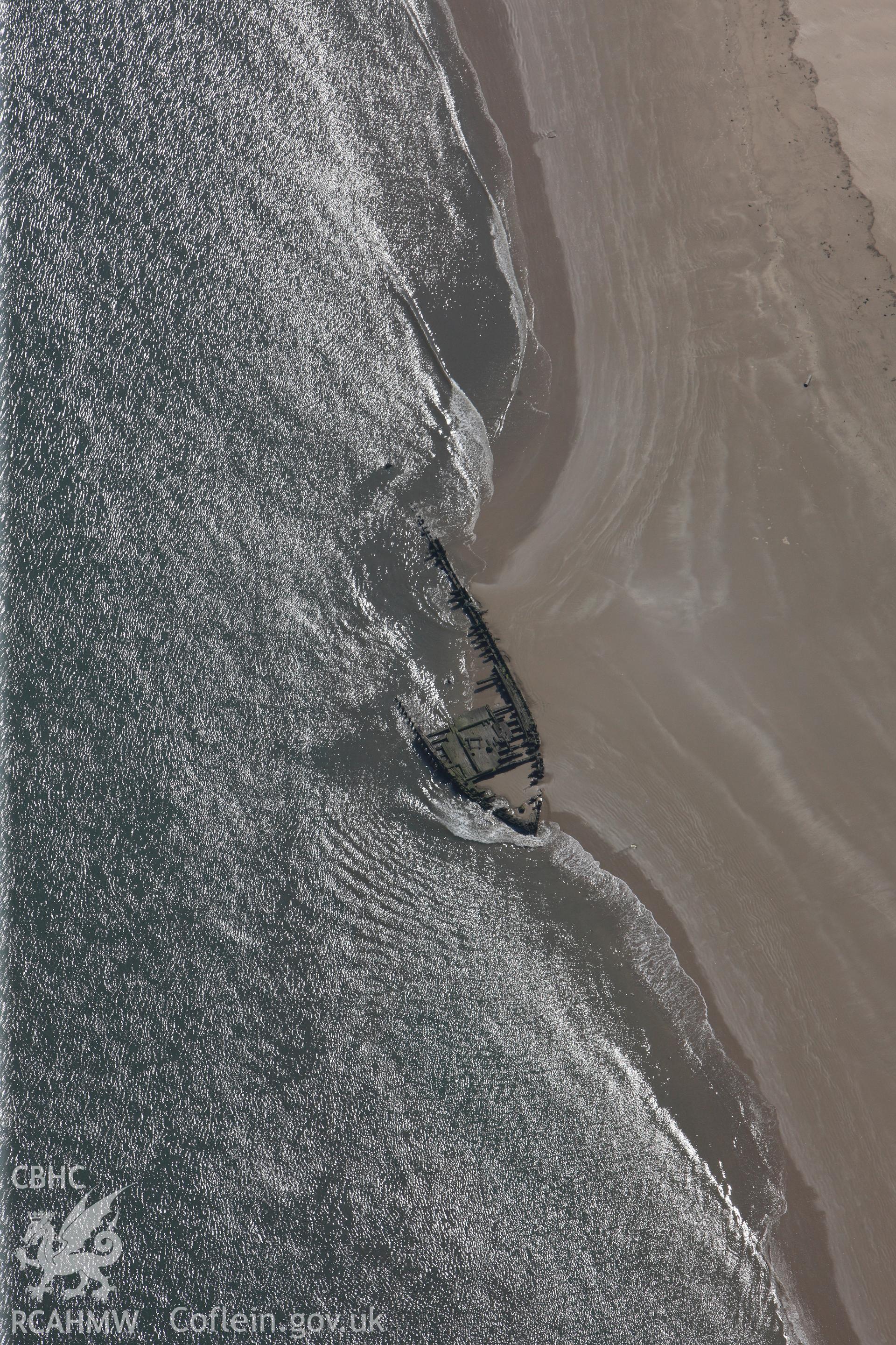 RCAHMW colour oblique photograph of Close view of the wreck Paul, looking east. Taken by Toby Driver on 24/05/2012.