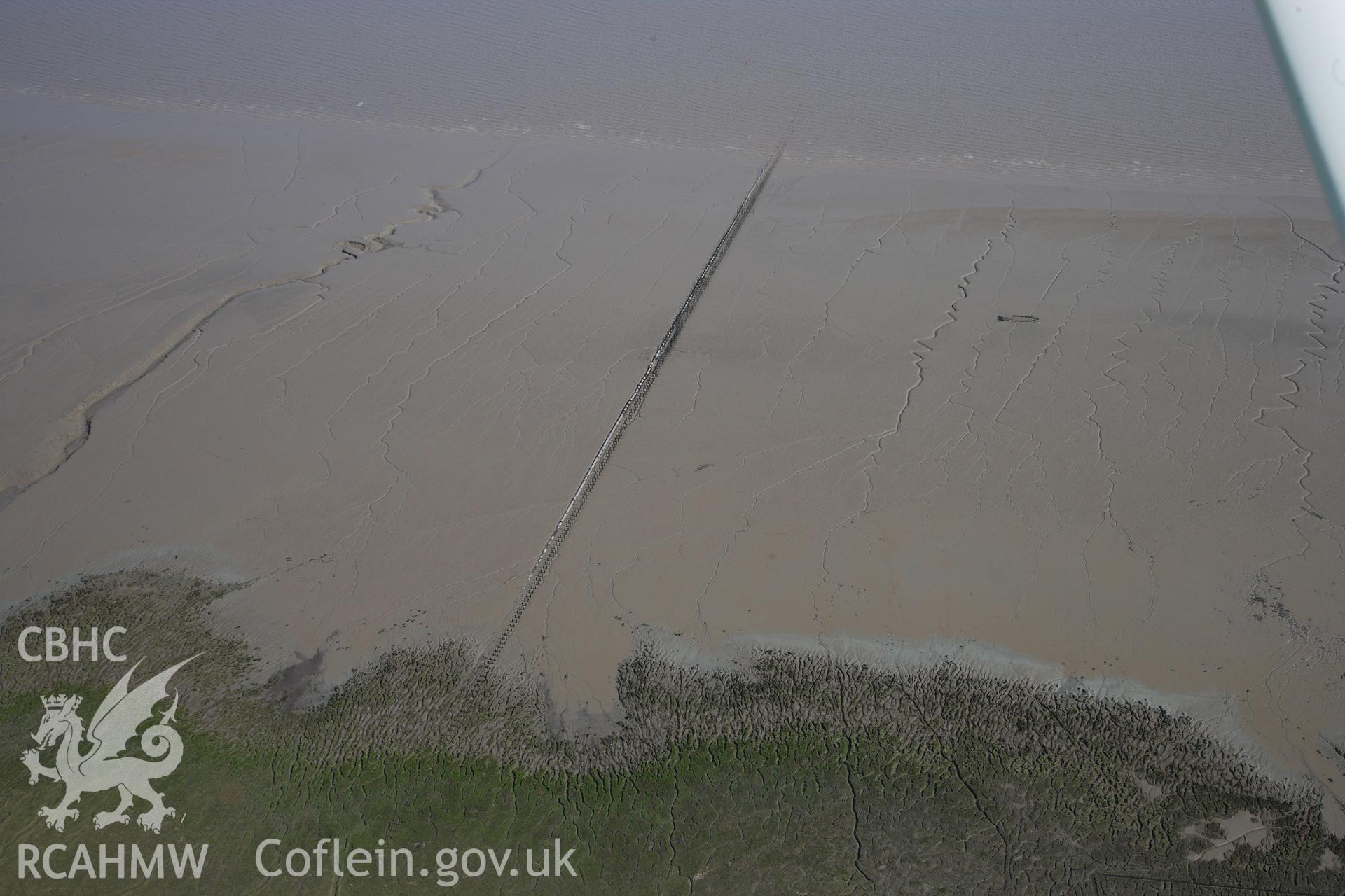 RCAHMW colour oblique photograph of site of wreck, Rumney Great Wharf. Taken by Toby Driver on 22/05/2012.
