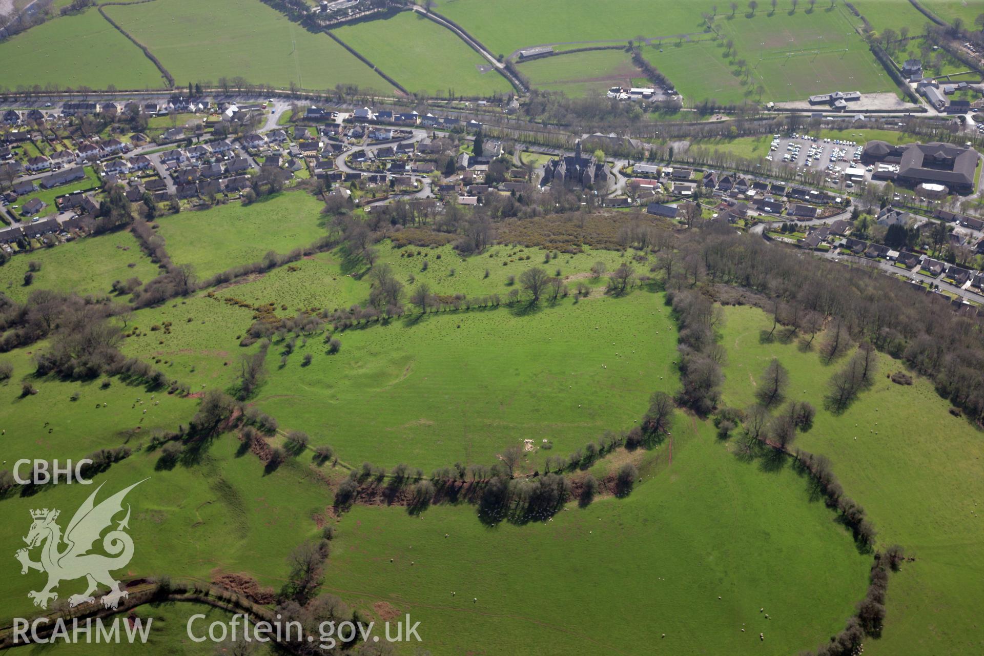 RCAHMW colour oblique photograph of Slwch Tump hillfort. Taken by Toby Driver and Oliver Davies on 28/03/2012.