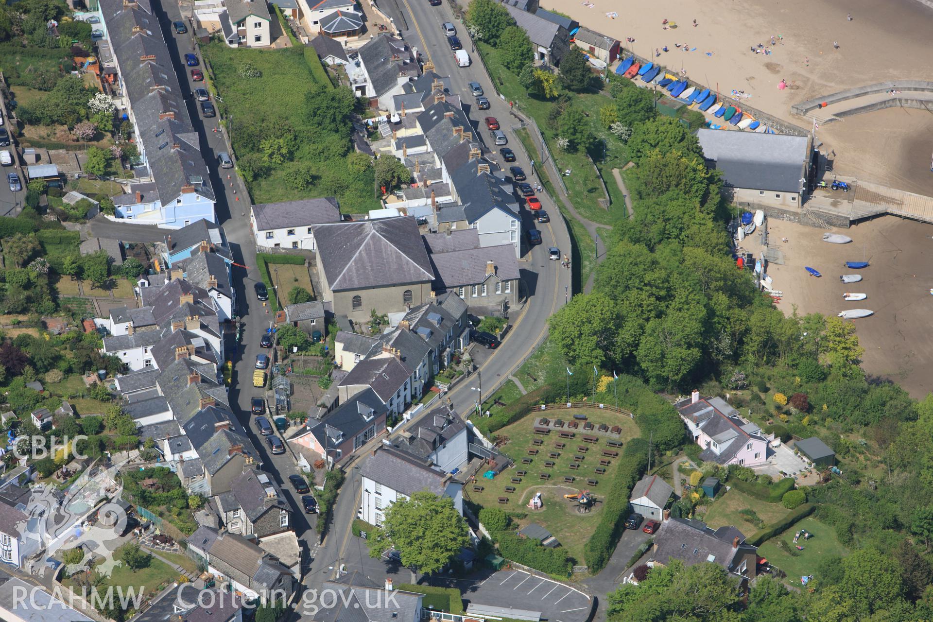 RCAHMW colour oblique photograph of Newquay, town scape. Taken by Toby Driver on 25/05/2010.