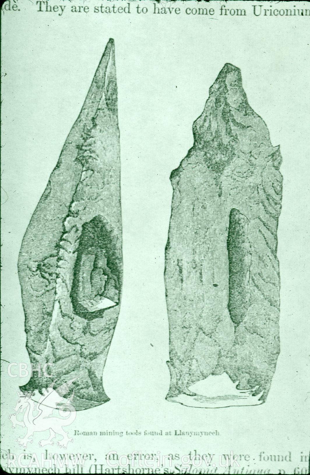 Digital image of hammer and gad of ?Roman type? from Llanymynech Ogof - Tyler, 1982