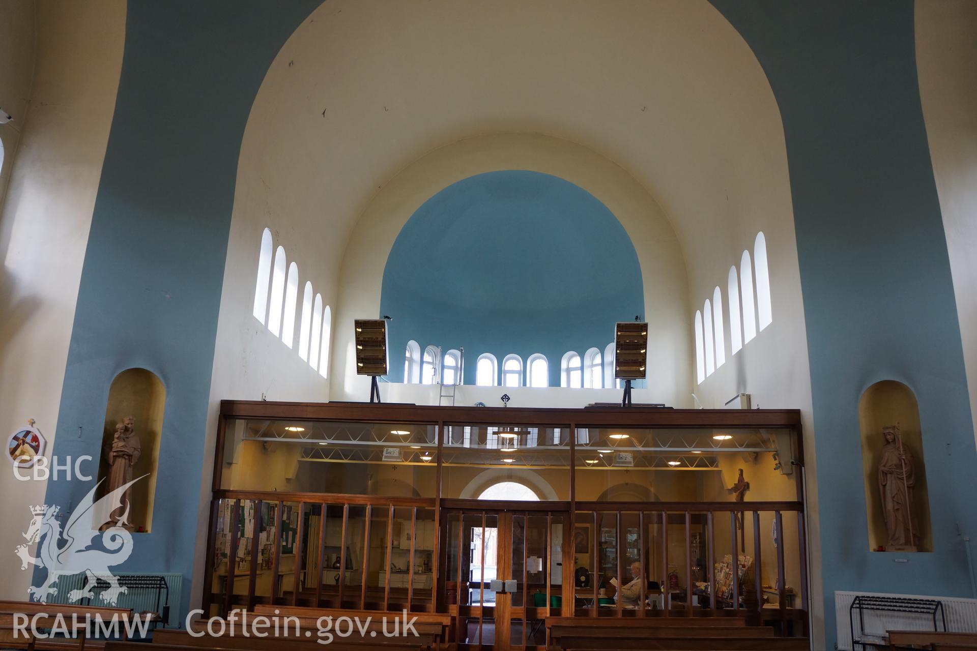 Digital colour photograph showing interior of St Therese of Lisieux Catholic church, Abergele.