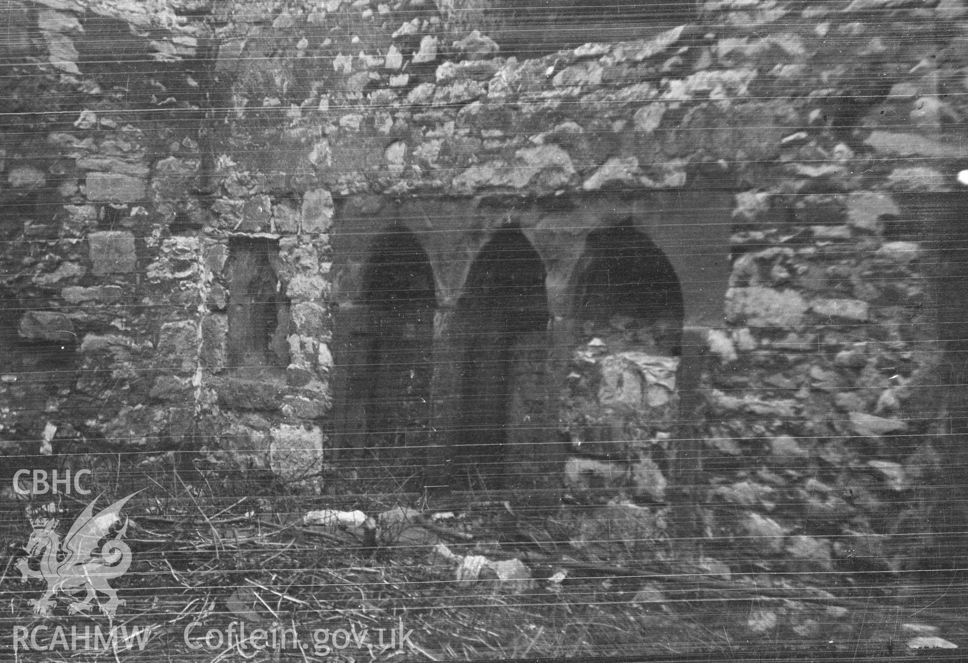 Digital copy of a nitrate negative showing view of White Friars, Denbigh.