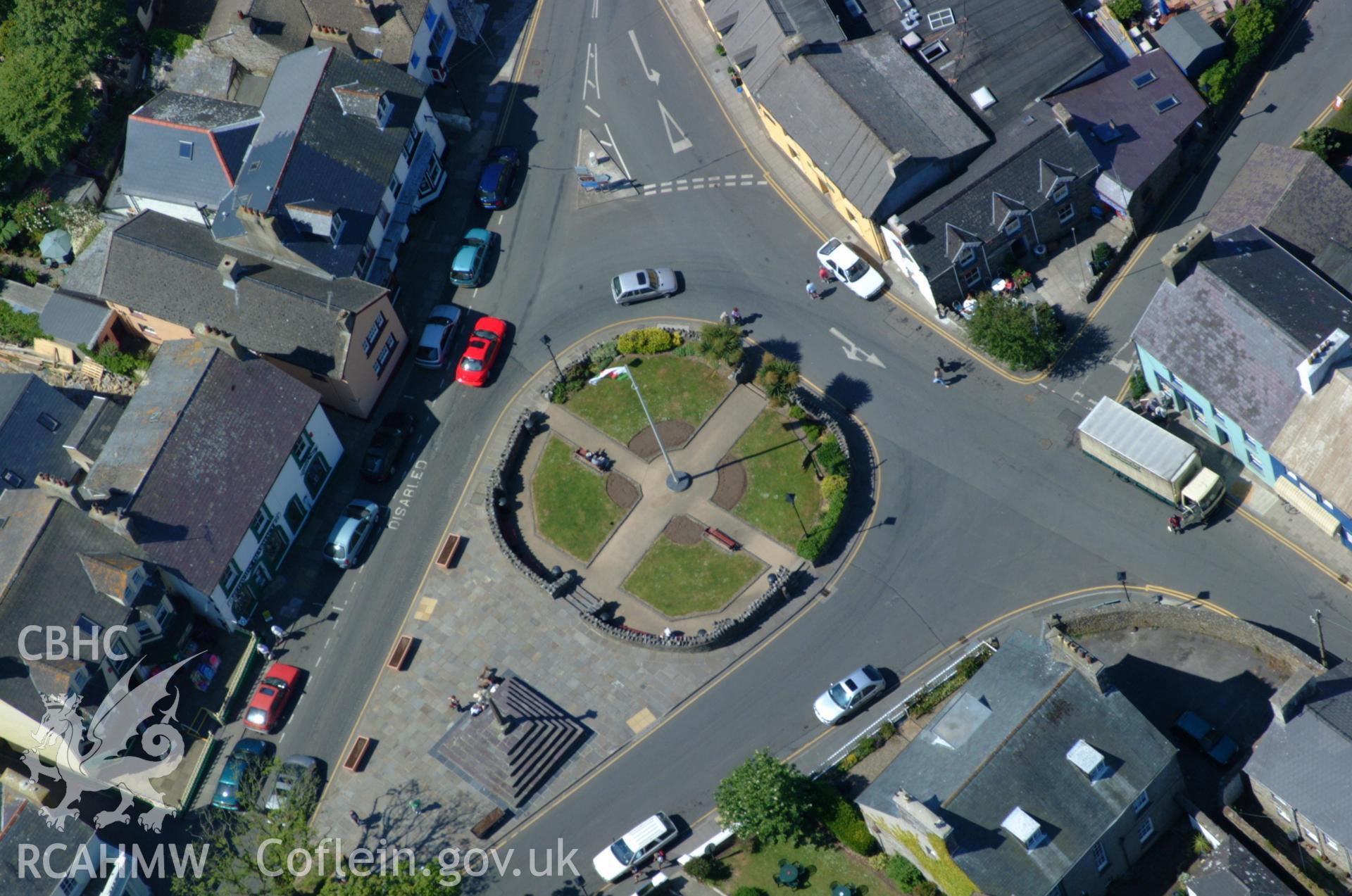 RCAHMW colour oblique aerial photograph of City Cross, St Davids taken on 25/05/2004 by Toby Driver