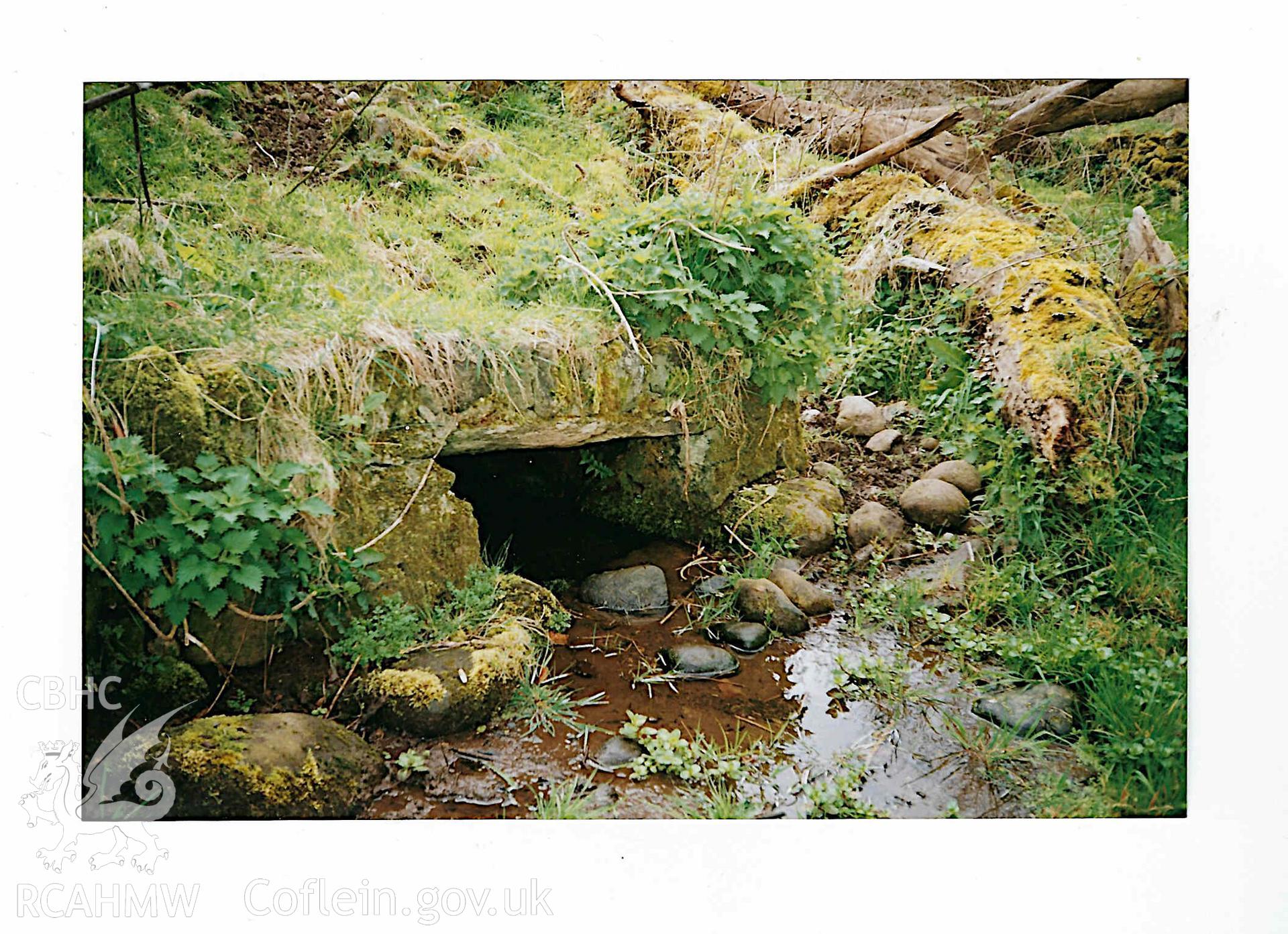 Digitised photograph of Ffynnon Adliw Enclosed Well, produced by Paul Davis in c. 2000