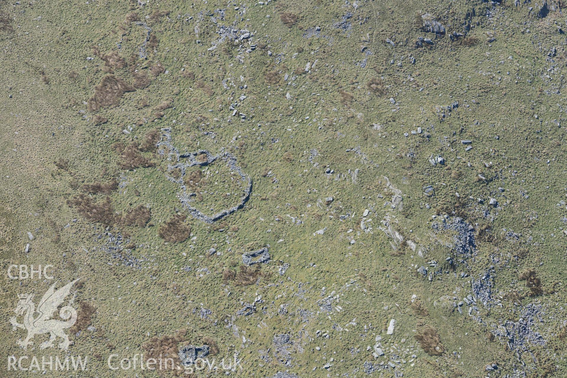 Craig y Dinas Hillfort, settlement and longhuts. Oblique aerial photographs taken during the Royal Commission’s programme of archaeological aerial reconnaissance by Toby Driver on 25 March 2022.