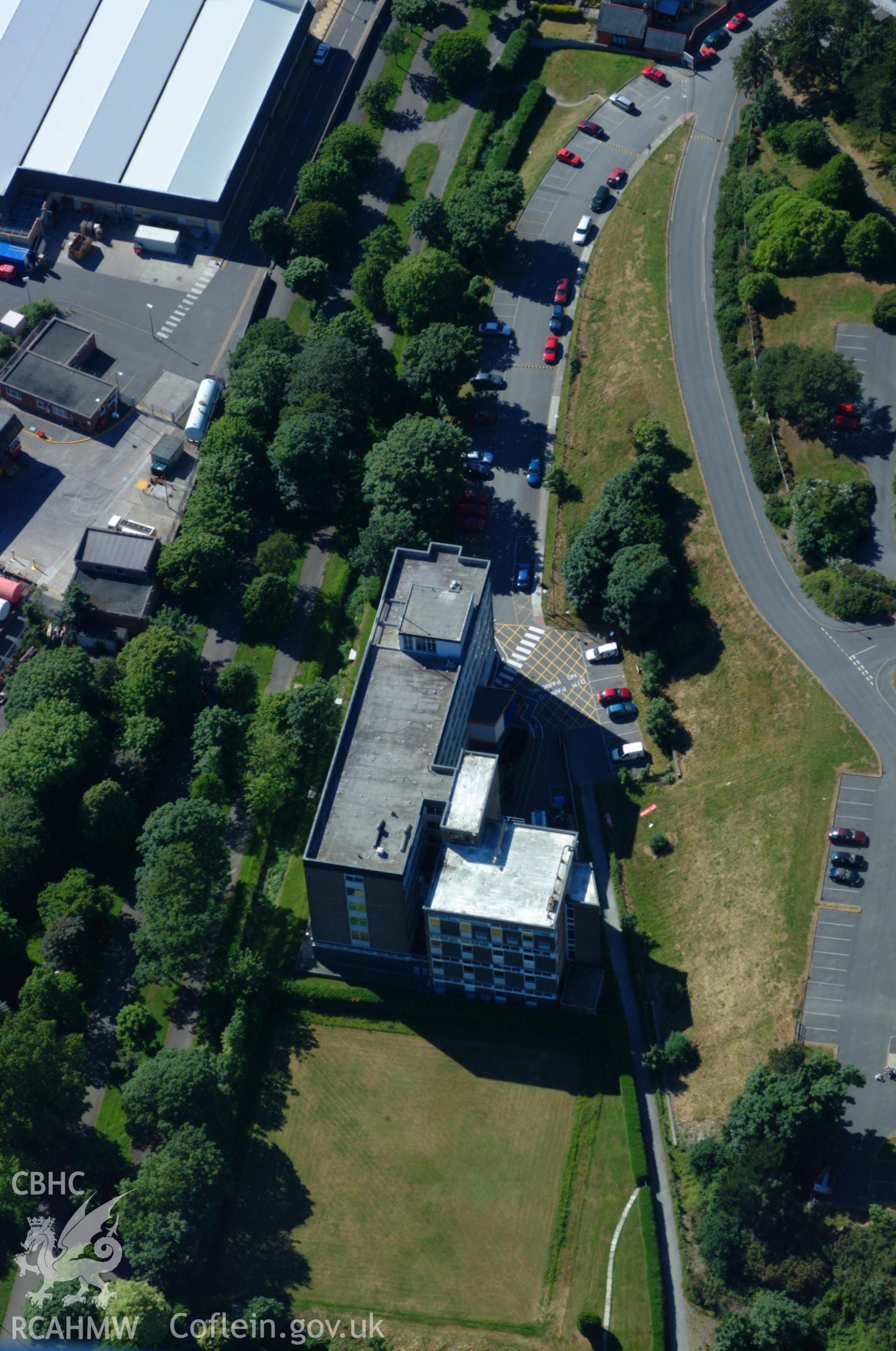 RCAHMW colour oblique aerial photograph of Crown building, Plas Crug, Aberystwyth taken on 14/06/2004 by Toby Driver