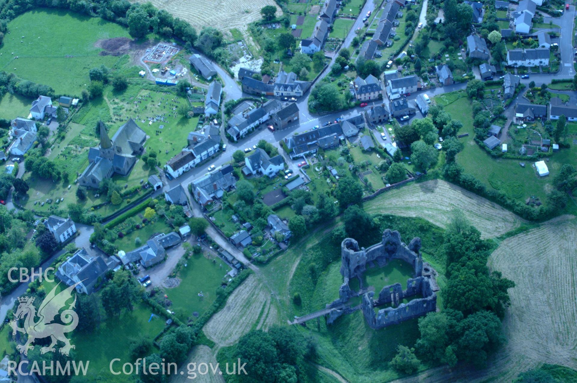 RCAHMW colour oblique aerial photograph of Grosmont taken on 02/06/2004 by Toby Driver