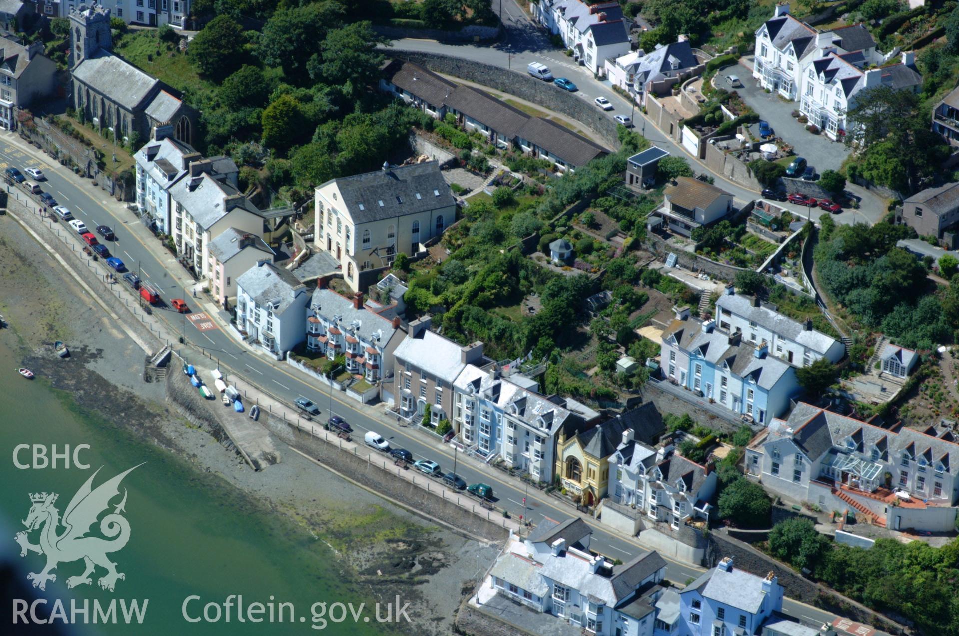 RCAHMW colour oblique aerial photograph of Aberdyfi taken on 14/06/2004 by Toby Driver