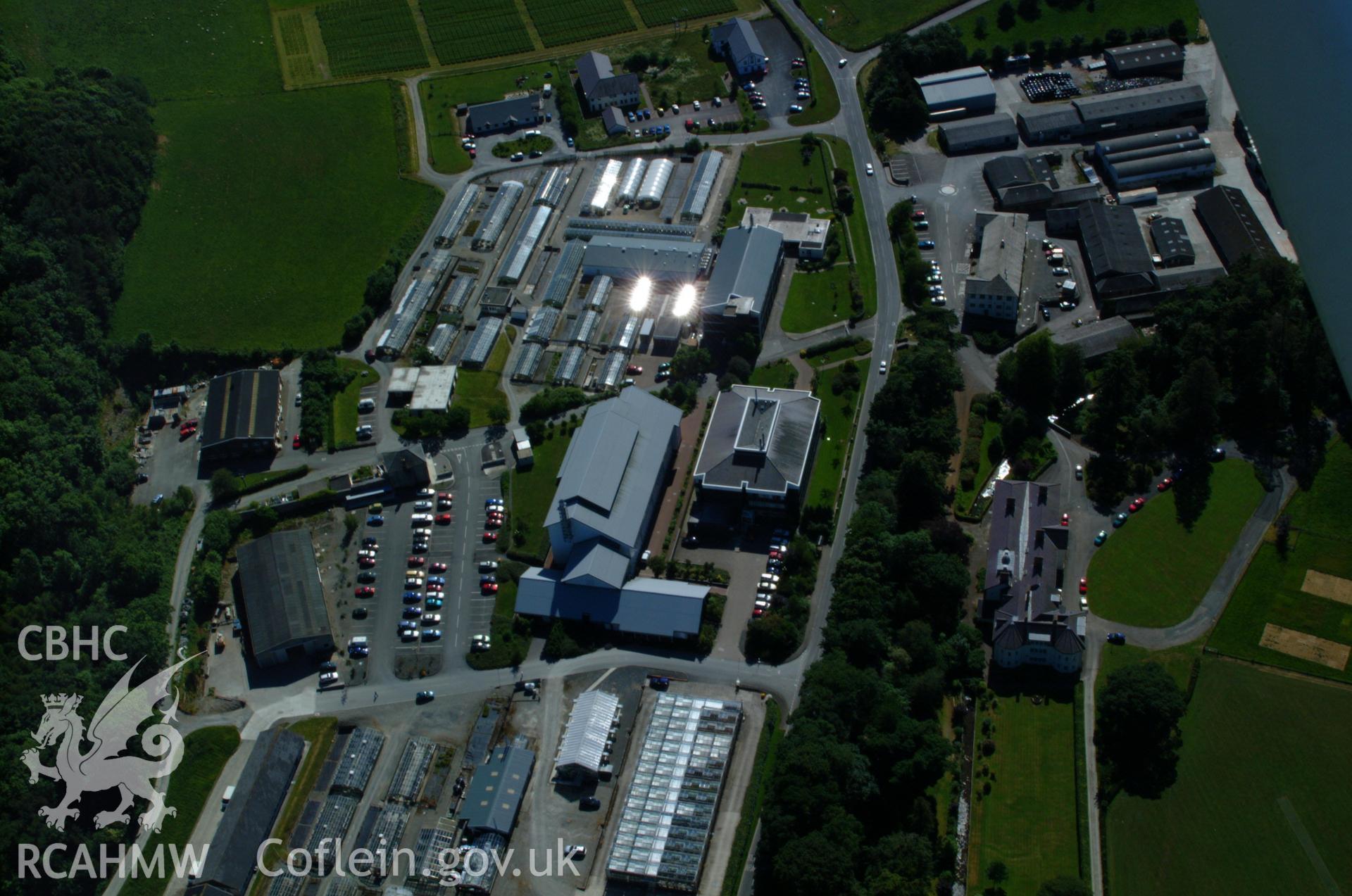 RCAHMW colour oblique aerial photograph of Plas Gogerddan taken on 14/06/2004 by Toby Driver