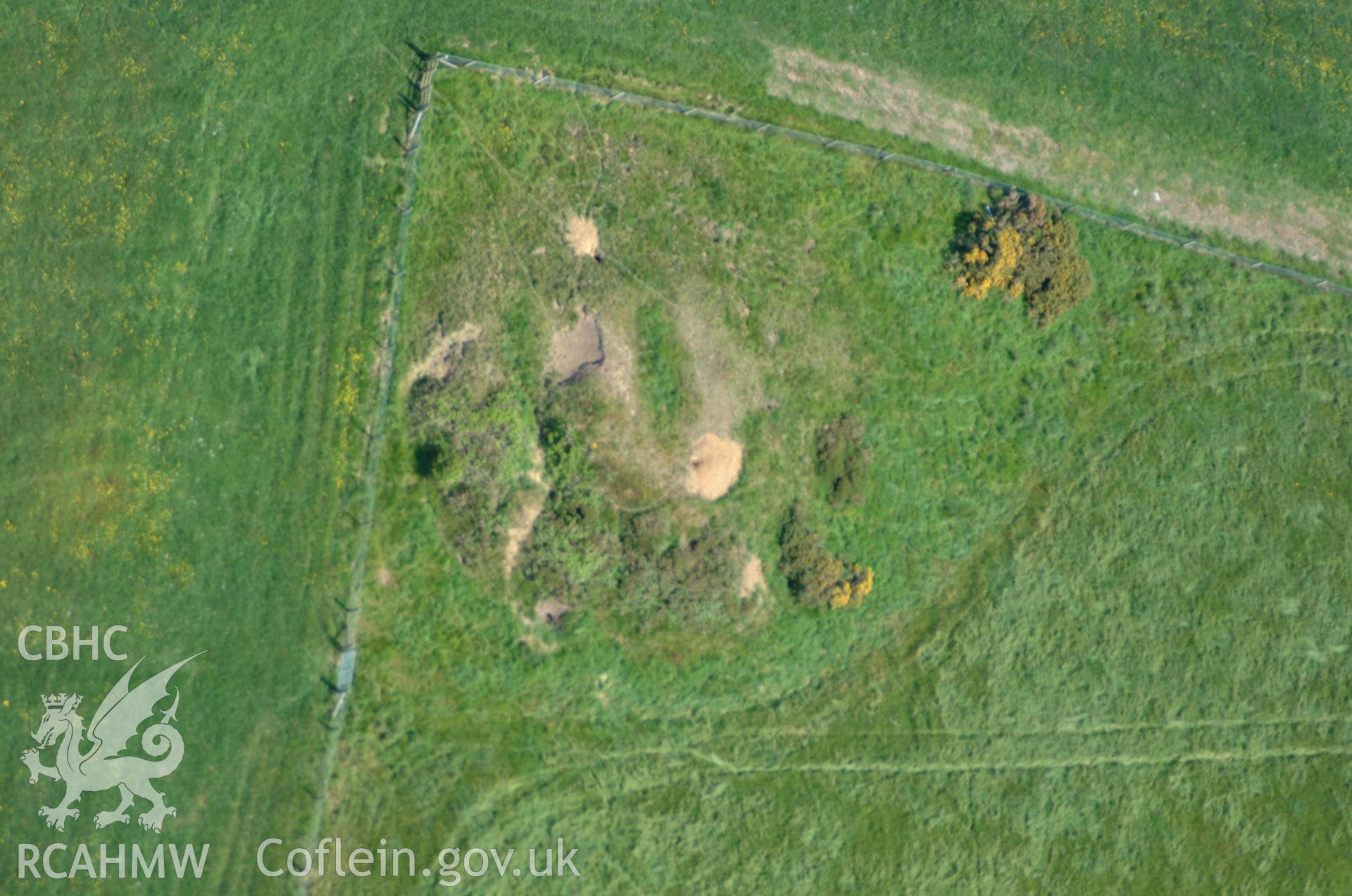 RCAHMW colour oblique aerial photograph of Pulmstone Mountain West Barrow II taken on 25/05/2004 by Toby Driver