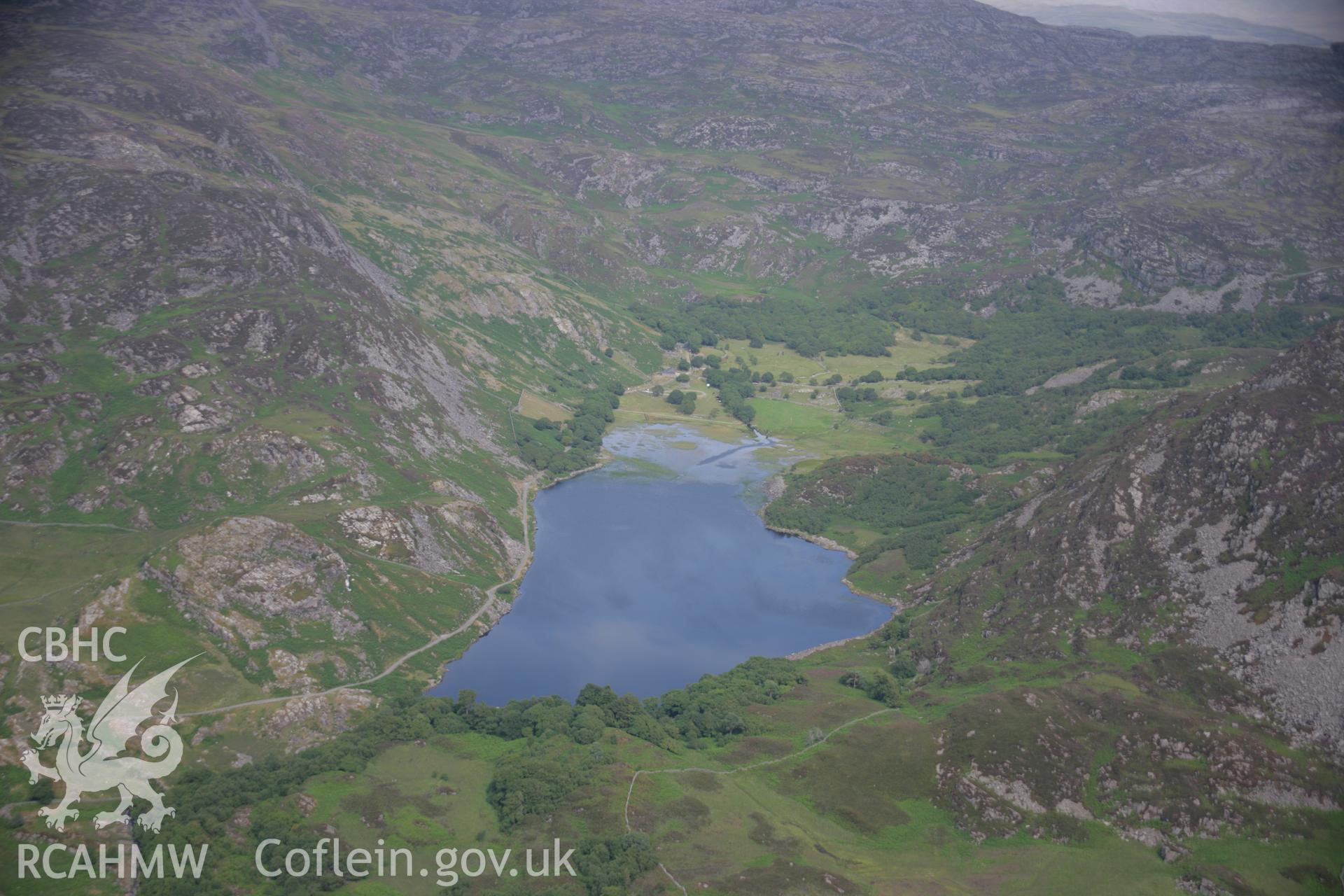 RCAHMW colour oblique aerial photograph of Llyn Cwm Bychan Taken on 25 July 2006 by Toby Driver.