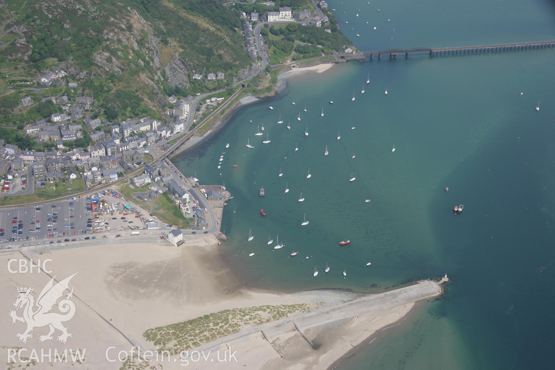 RCAHMW colour oblique aerial photograph of Barmouth. Taken on 04 July 2006 by Toby Driver