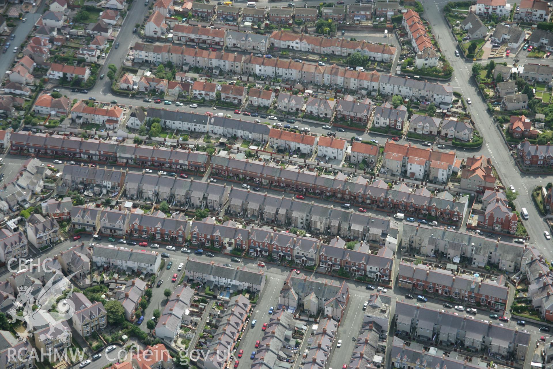 RCAHMW colour oblique aerial photograph of housing in Colwyn Bay. Taken on 14 August 2006 by Toby Driver.