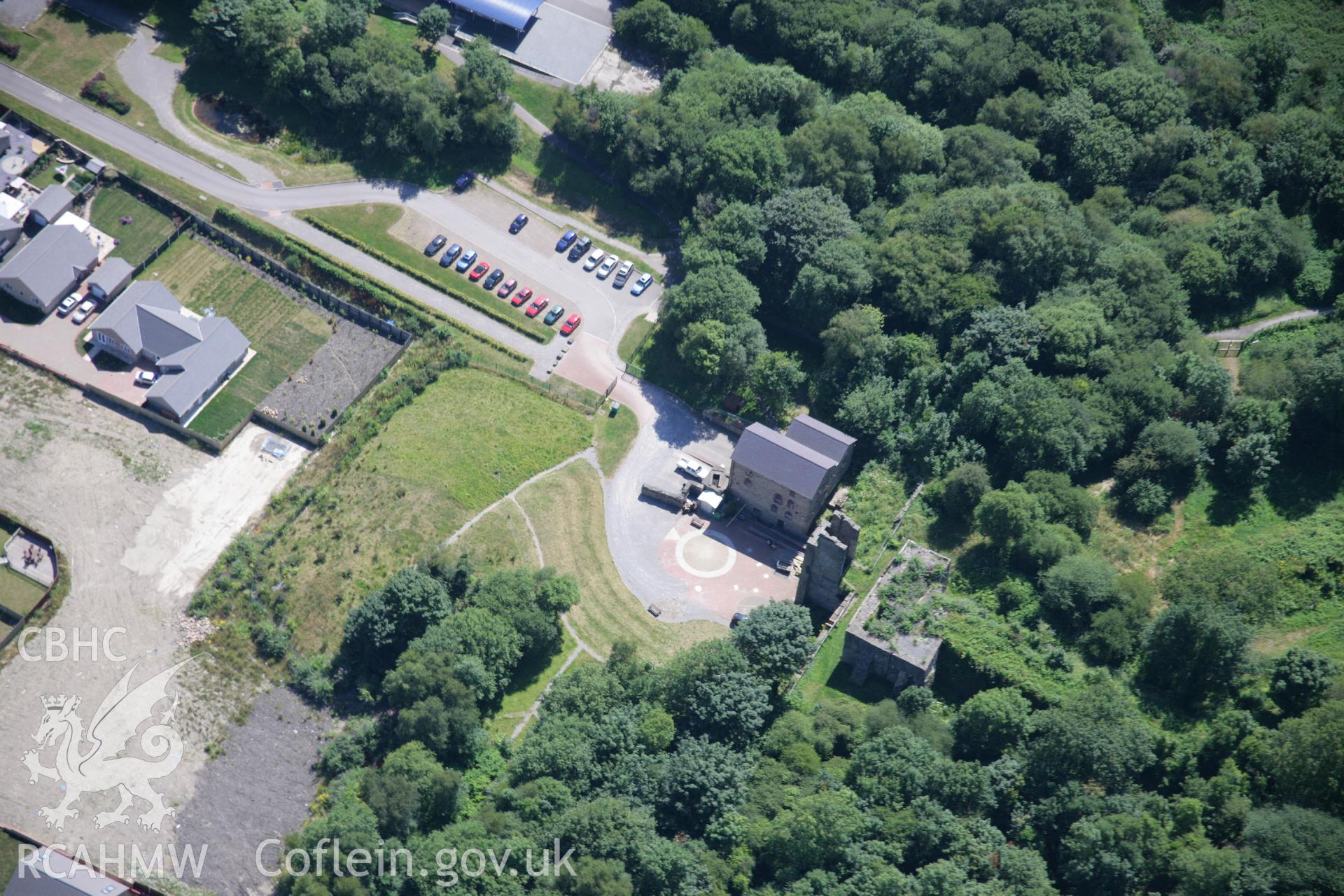 RCAHMW colour oblique aerial photograph of Tondu Ironworks. Taken on 24 July 2006 by Toby Driver.