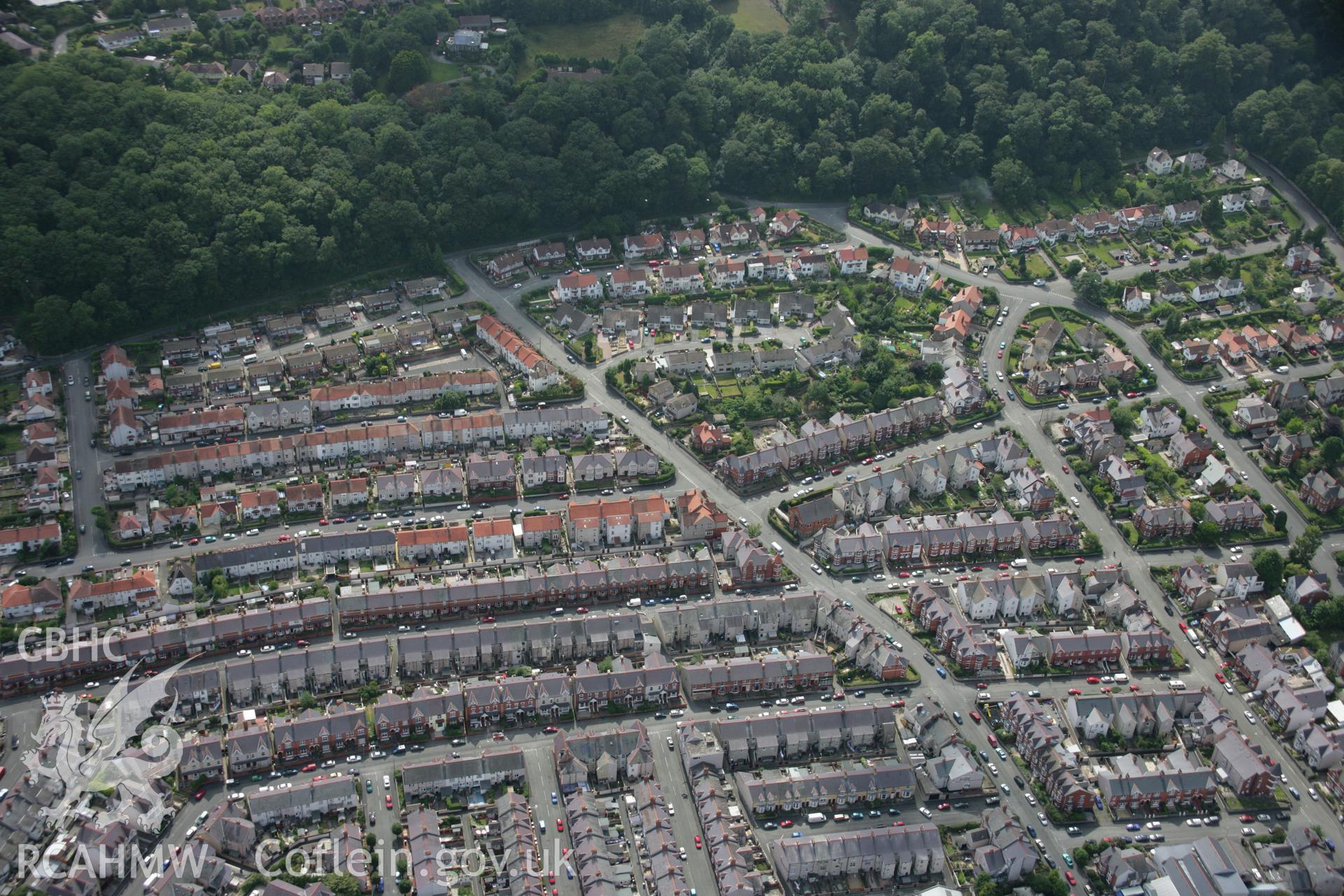 RCAHMW colour oblique aerial photograph of housing in Colwyn Bay. Taken on 14 August 2006 by Toby Driver.