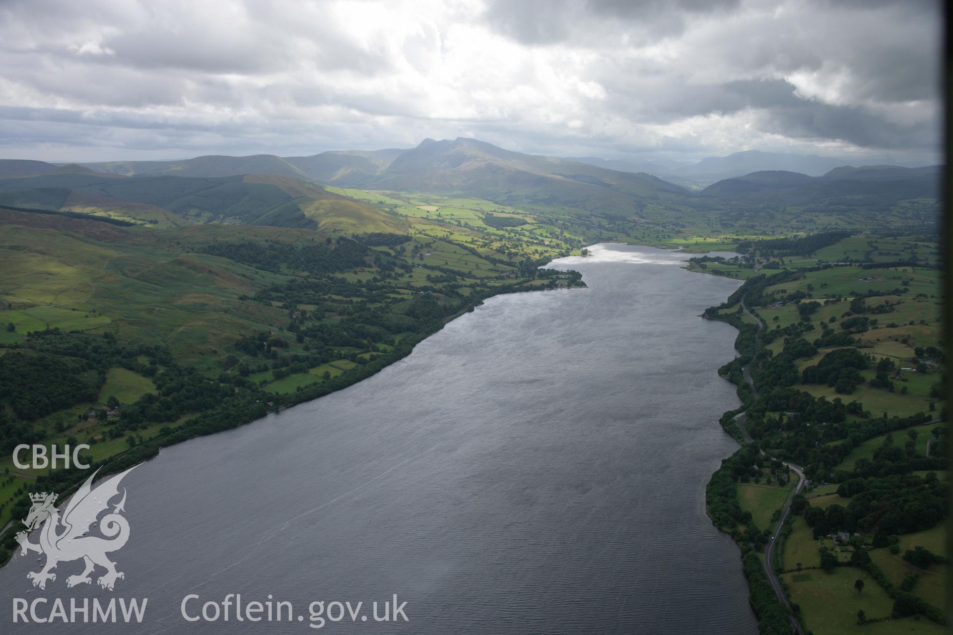 RCAHMW colour oblique aerial photograph of Llyn Tegid (Bala Lake), viewed from the north-east. Taken on 31 July 2006 by Toby Driver.