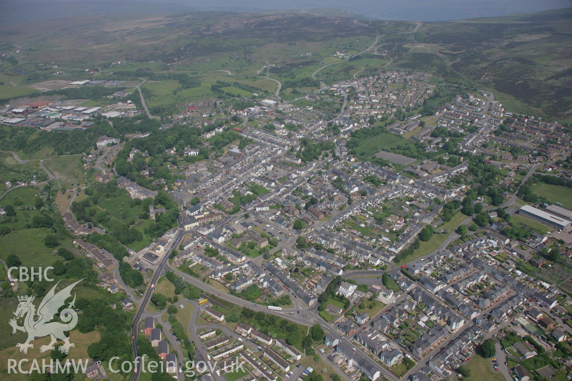 RCAHMW colour oblique aerial photograph of Blaenavon from the south-east. Taken on 09 June 2006 by Toby Driver.