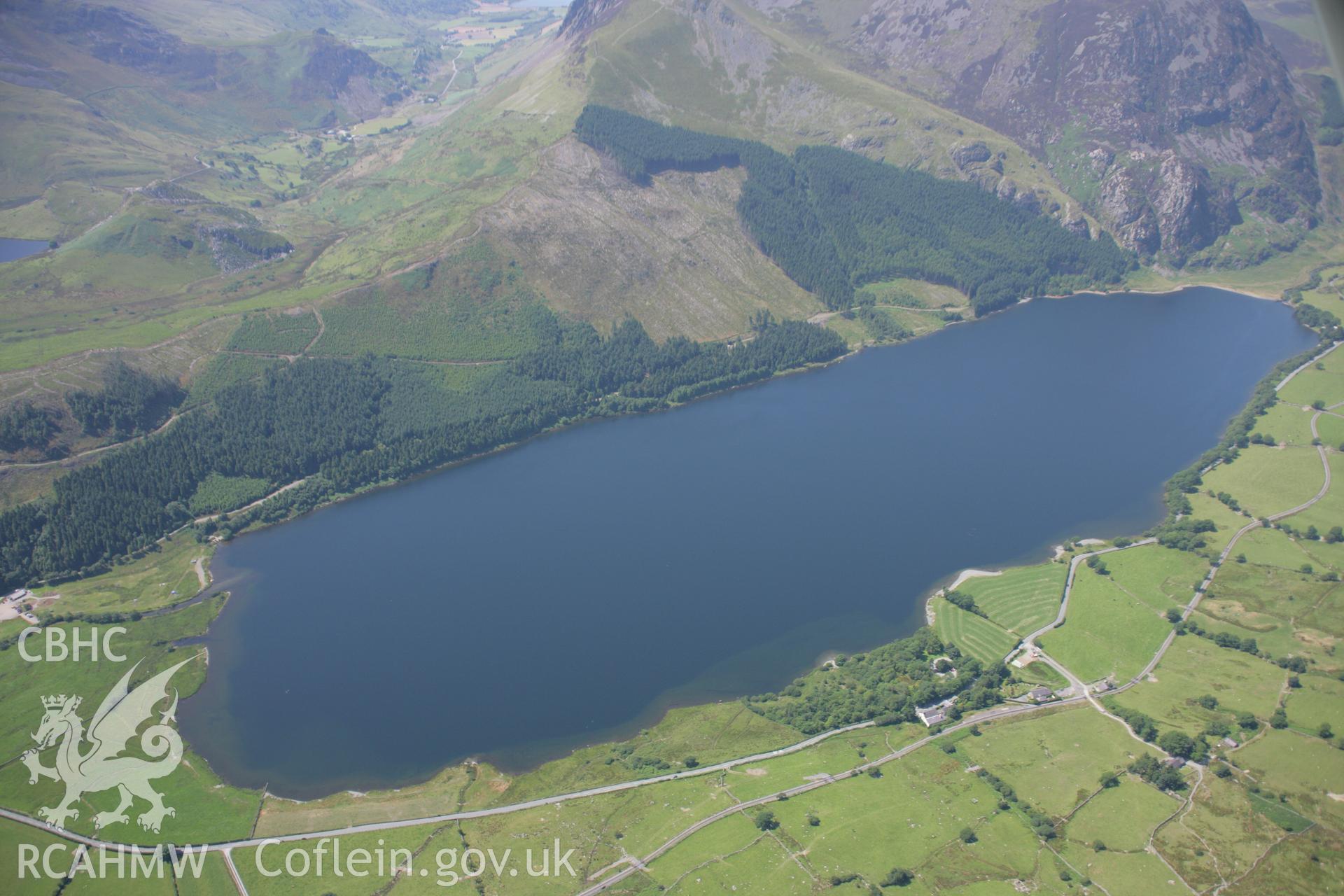 RCAHMW colour oblique aerial photograph of Llyn Cwellyn. Taken on 18 July 2006 by Toby Driver