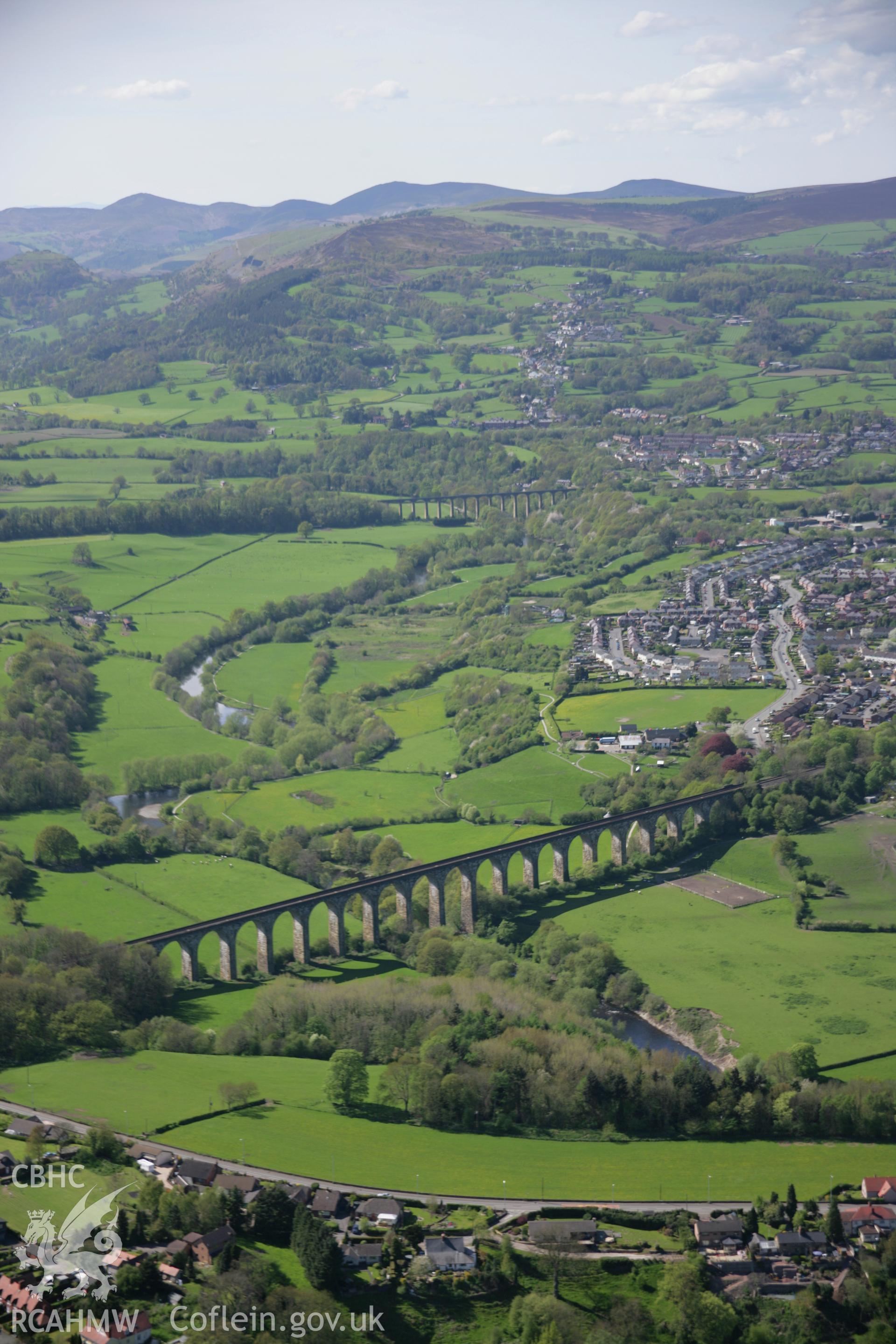 RCAHMW digital colour oblique photograph of Cefn Bychan Viaduct viewed from the south-east. Taken on 05/05/2006 by T.G. Driver.