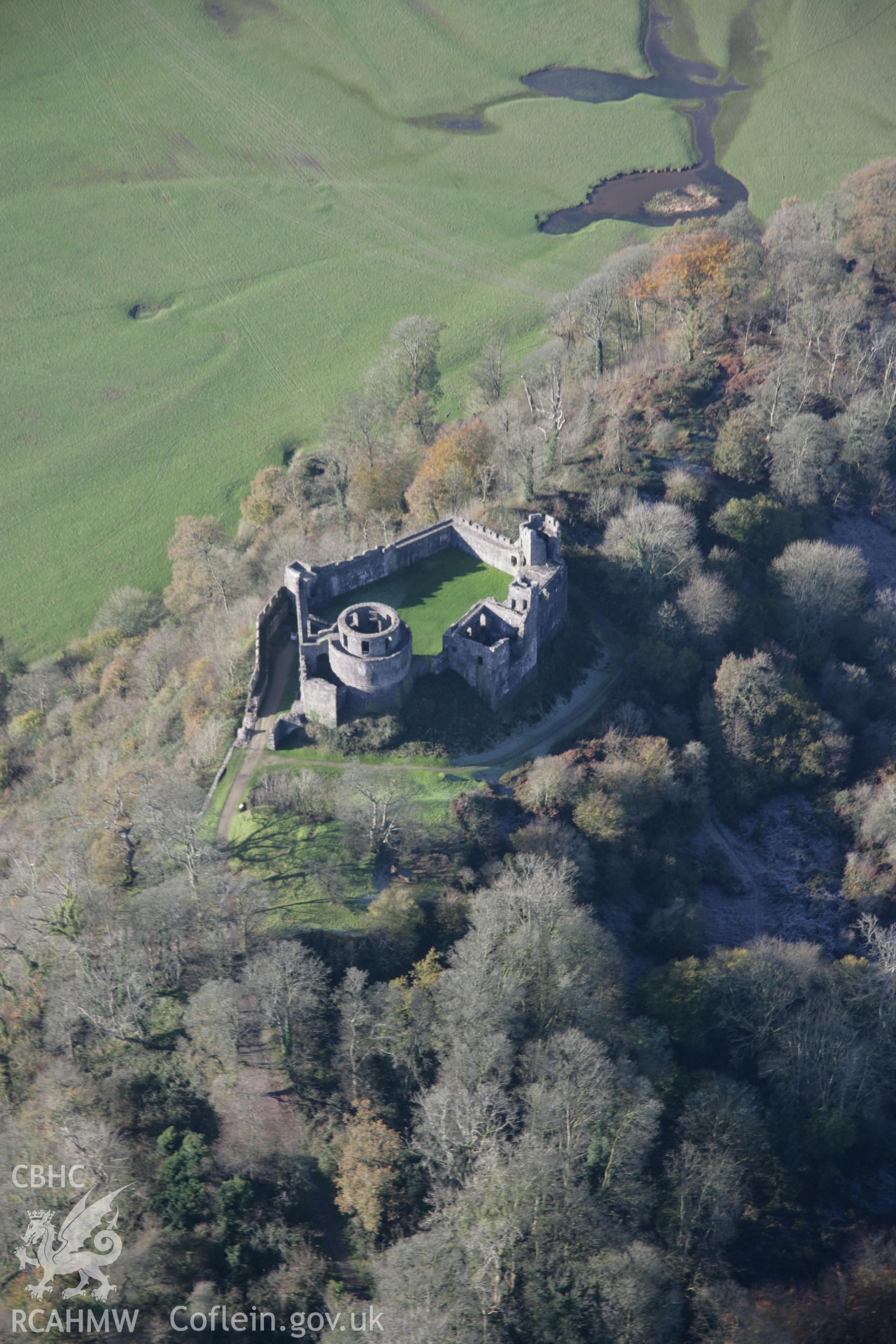 RCAHMW colour oblique photograph of Dinefwr Castle, view from north-east. Taken by Toby Driver on 17/11/2005.