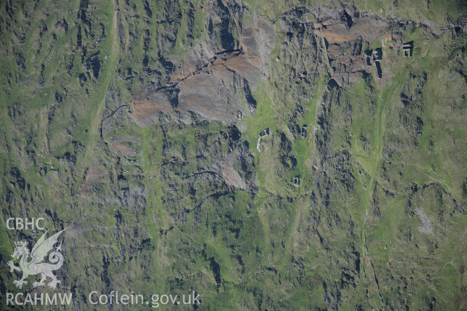 RCAHMW digital colour oblique photograph of Cwm Erch Copper Mine. Taken on 08/06/2005 by T.G. Driver.