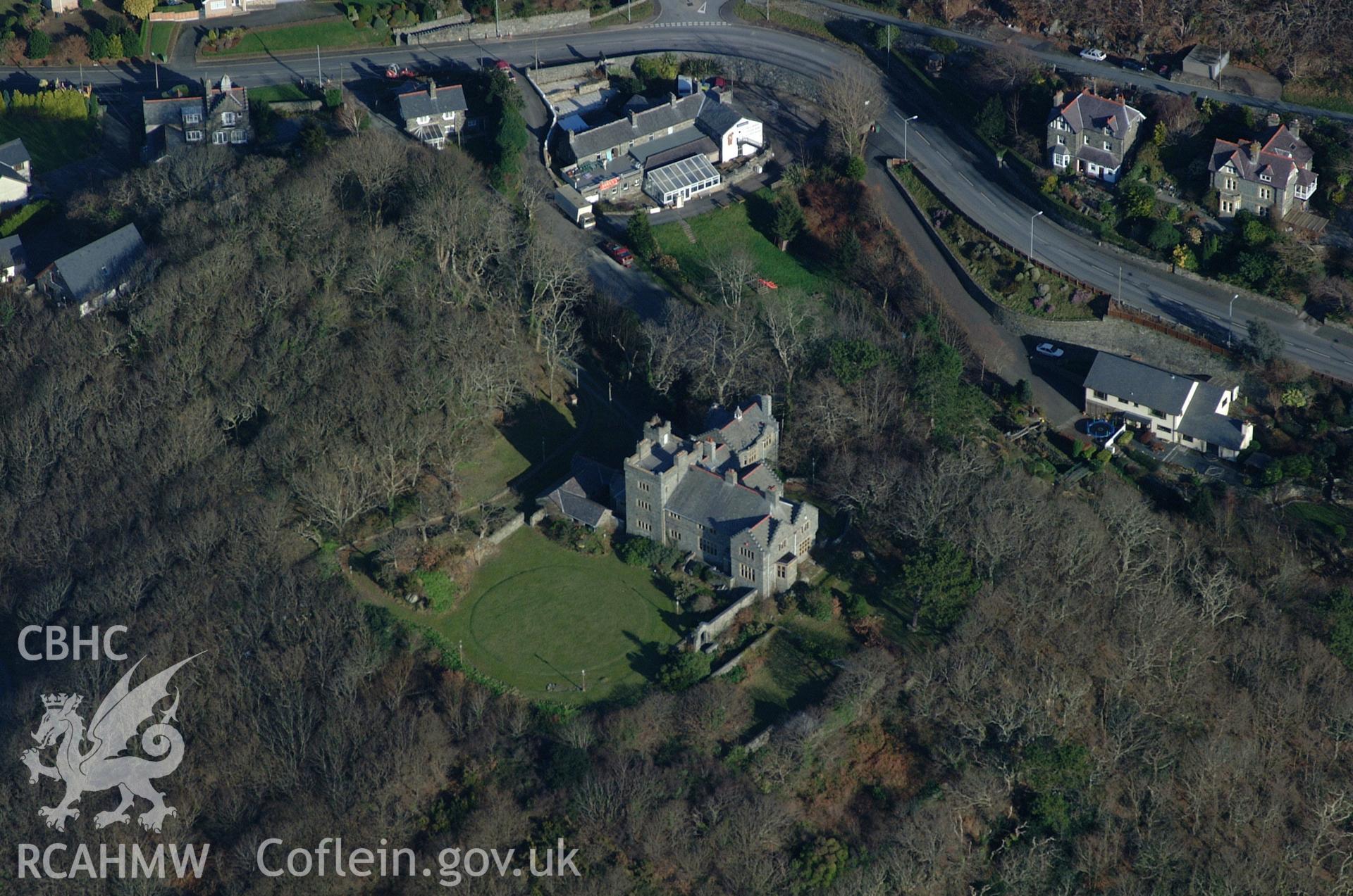 RCAHMW colour oblique aerial photograph of Plas Mynach taken on 24/01/2005 by Toby Driver