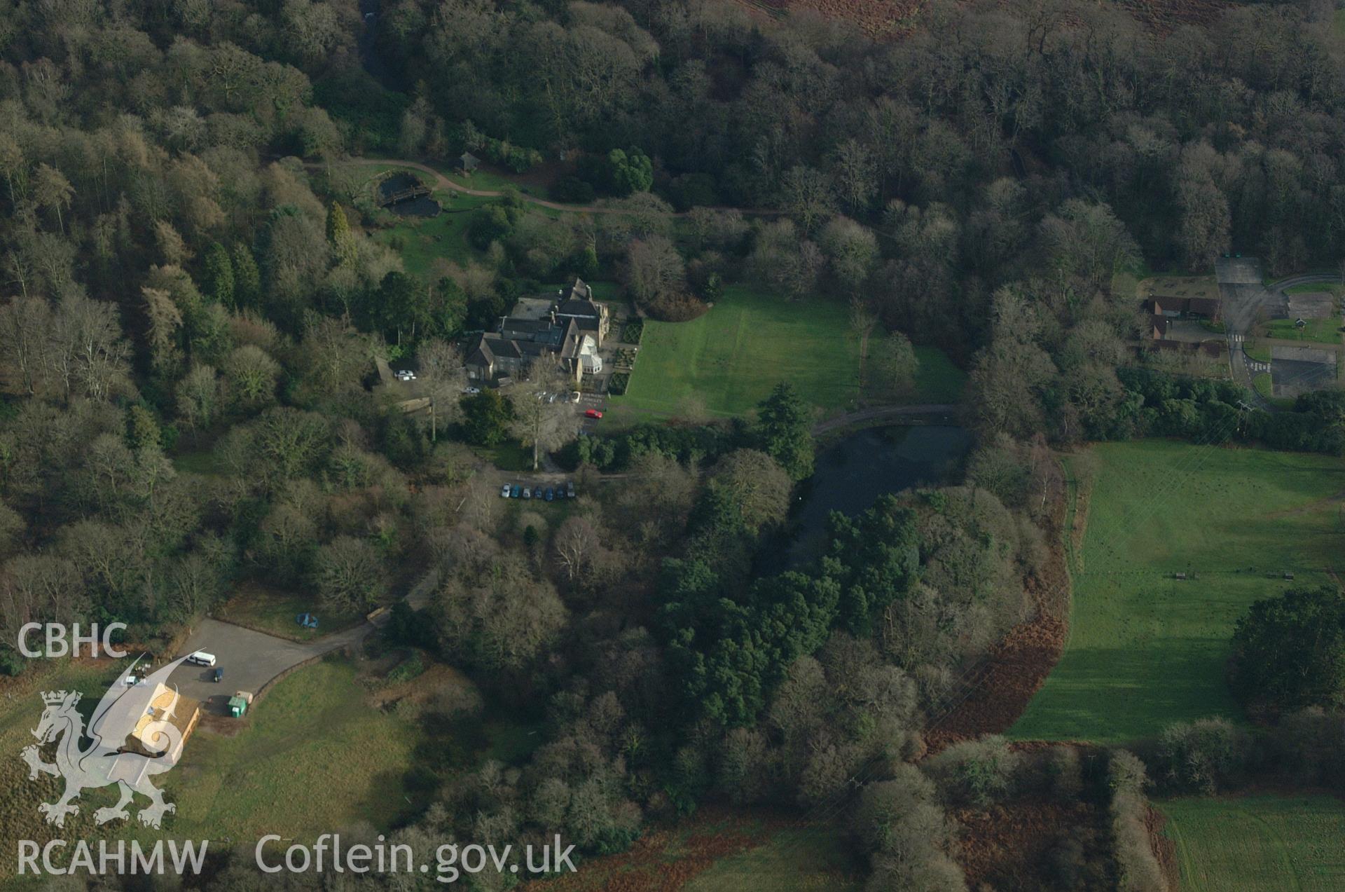 RCAHMW colour oblique aerial photograph of Bryngarw taken on 13/01/2005 by Toby Driver